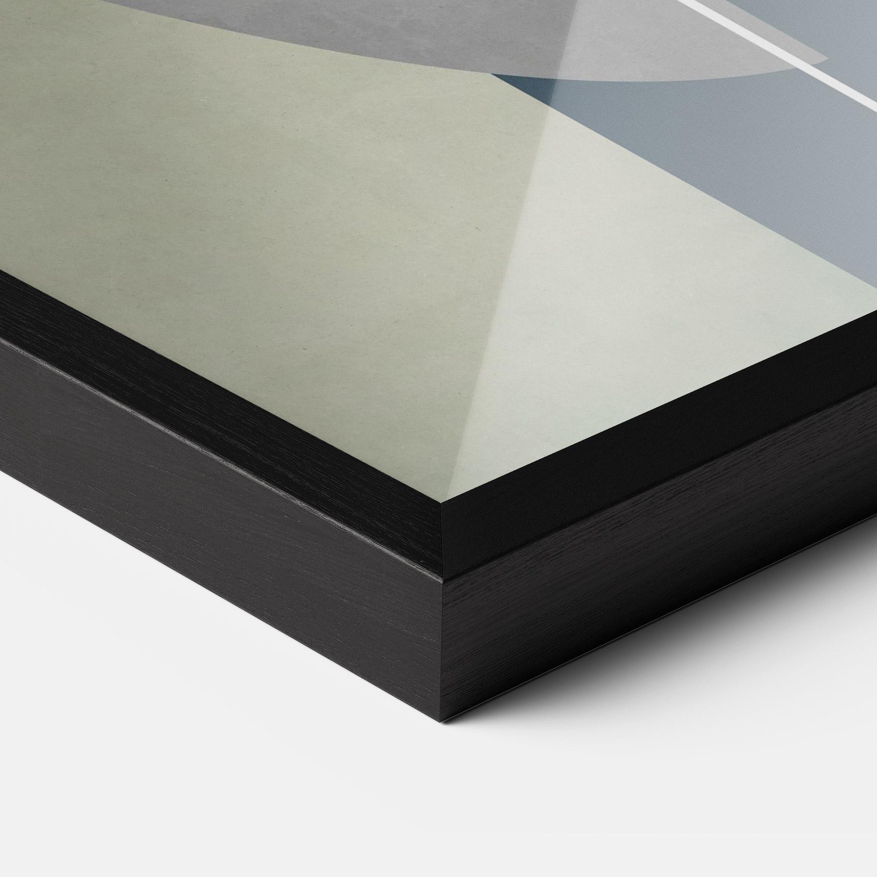 Gerahmte Poster Abstract Brown Face mockup 3