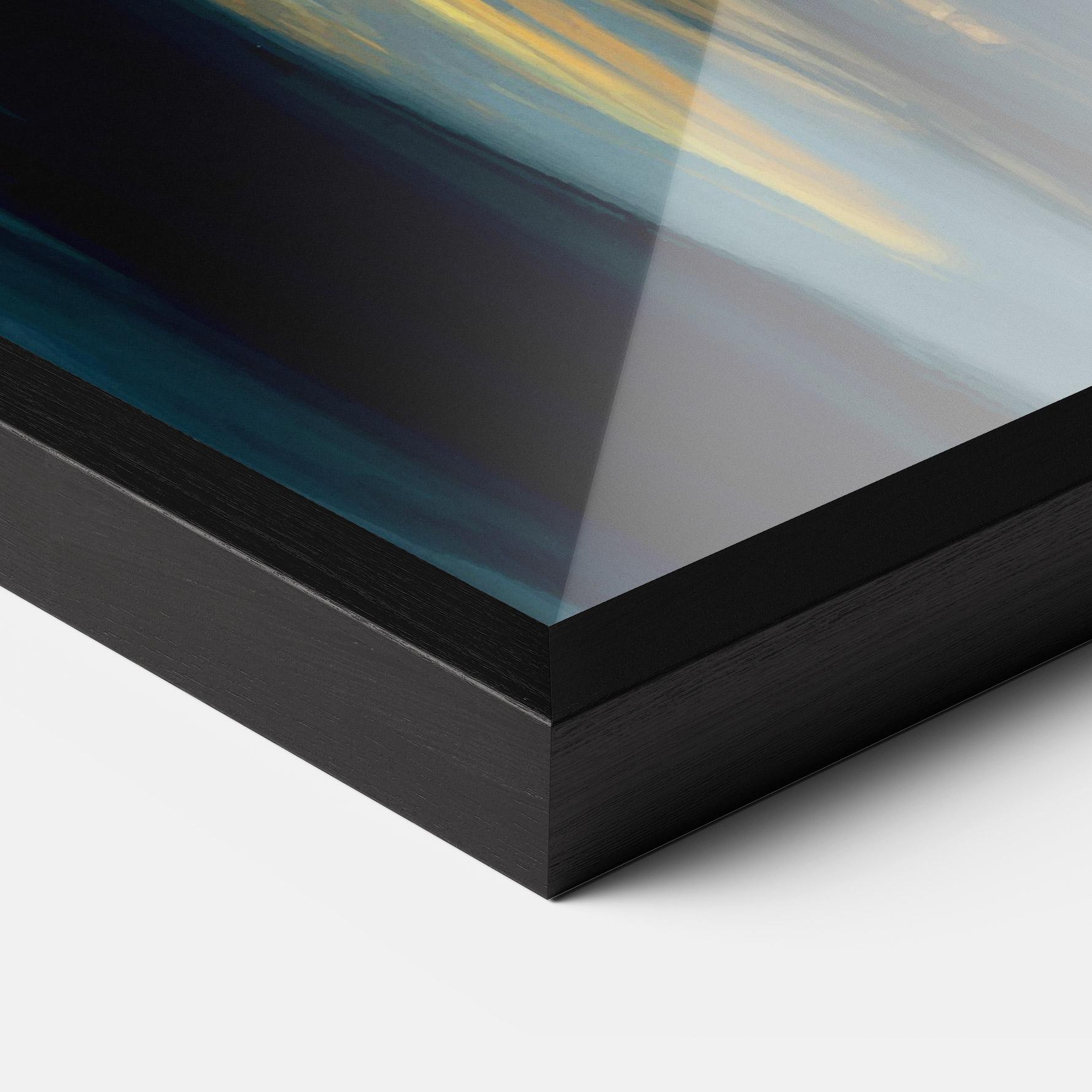 Gerahmte Poster Golden Black Blue Art mockup 3