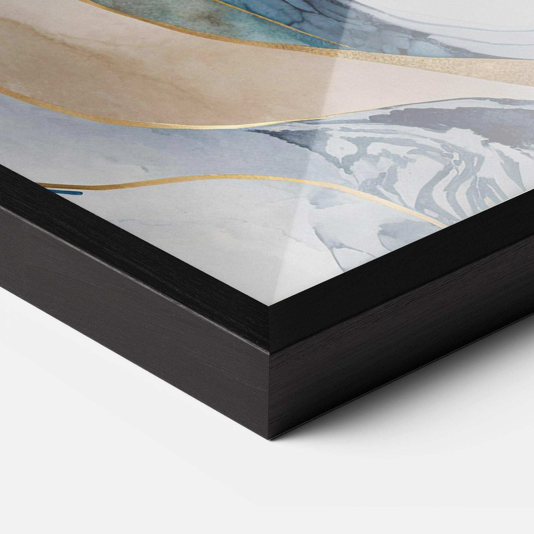 Gerahmte Poster Light Blue Waves mockup 3