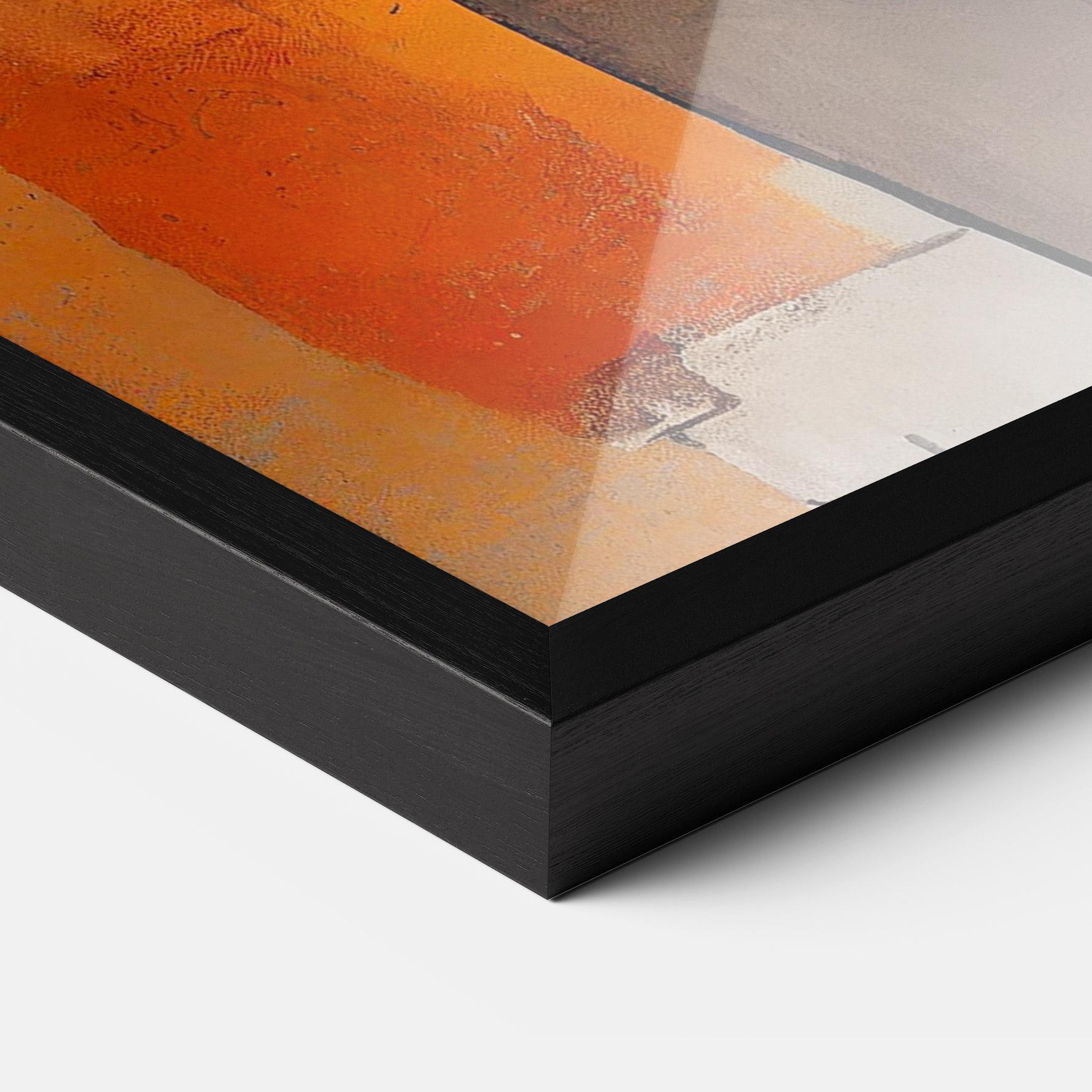 Gerahmte Poster Orange Male Face mockup 3