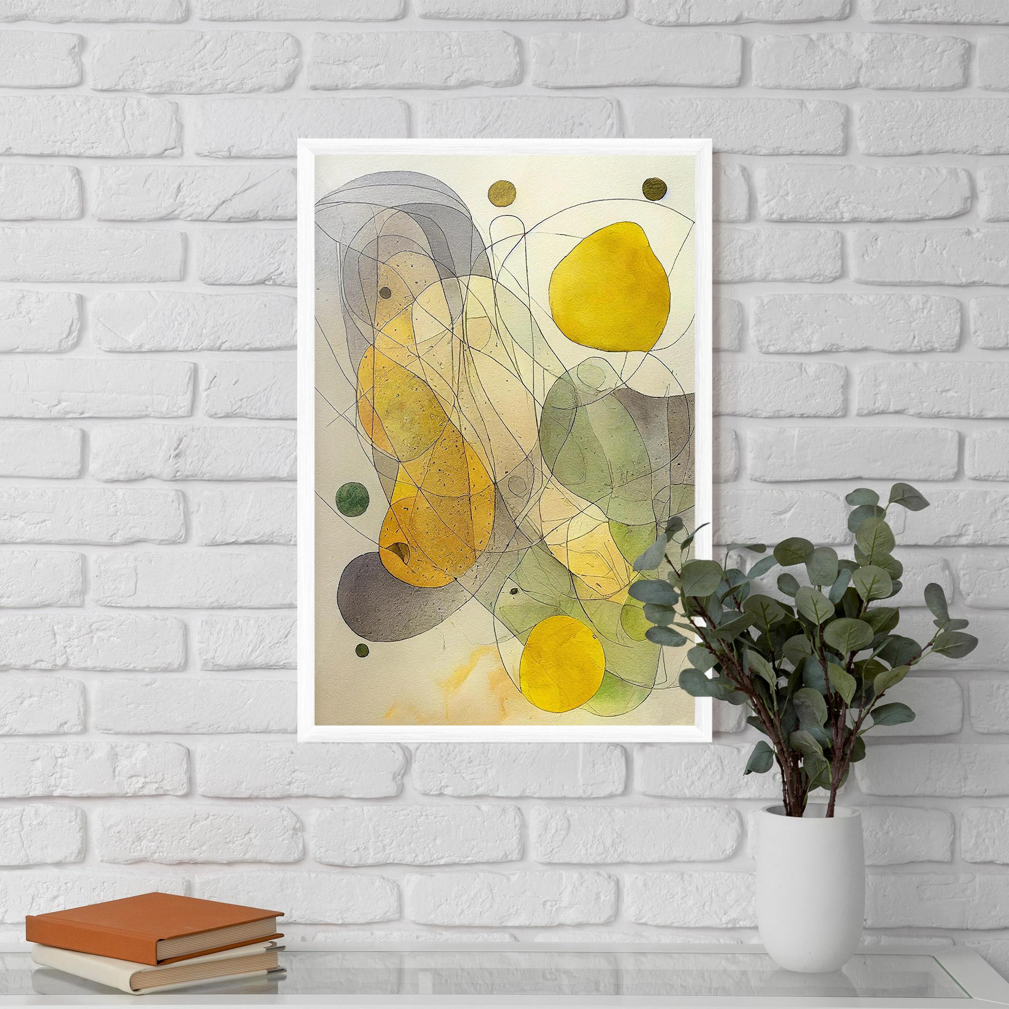 Gerahmte Poster Abstract Lemons mockup 5