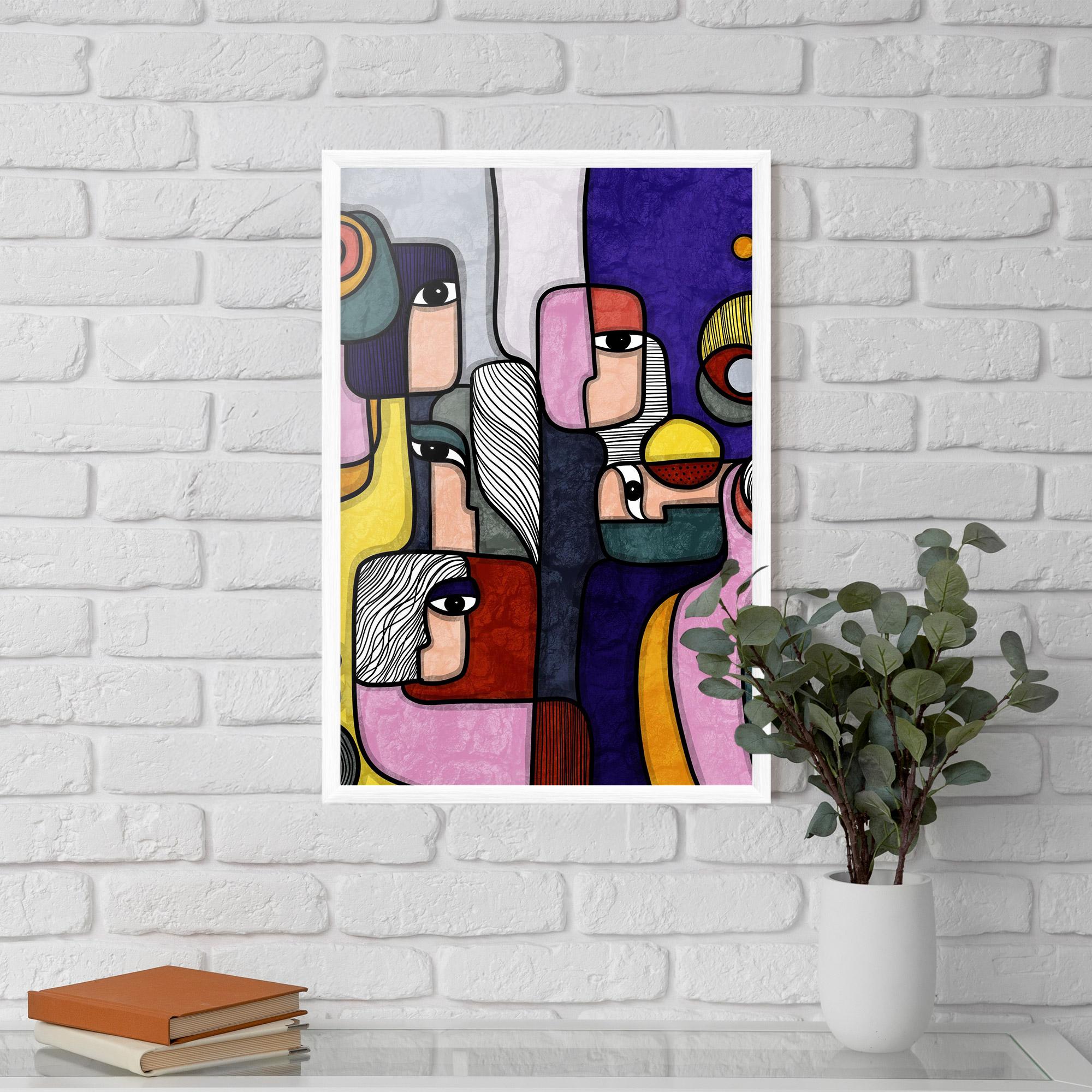 Gerahmte Poster Abstract Looking Eyes mockup 5