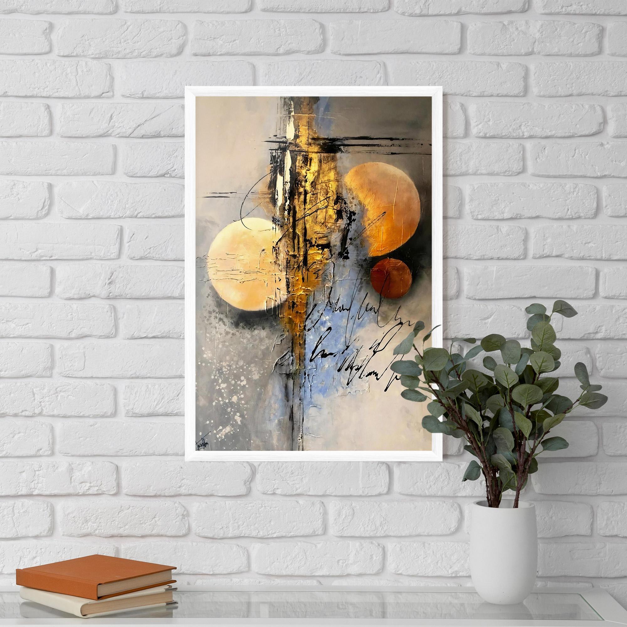 Gerahmte Poster Abstract Moons mockup 5