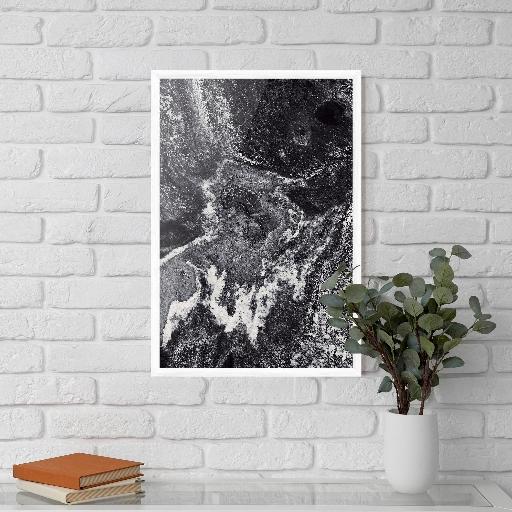 Gerahmte Poster Black And White Abstract mockup 5