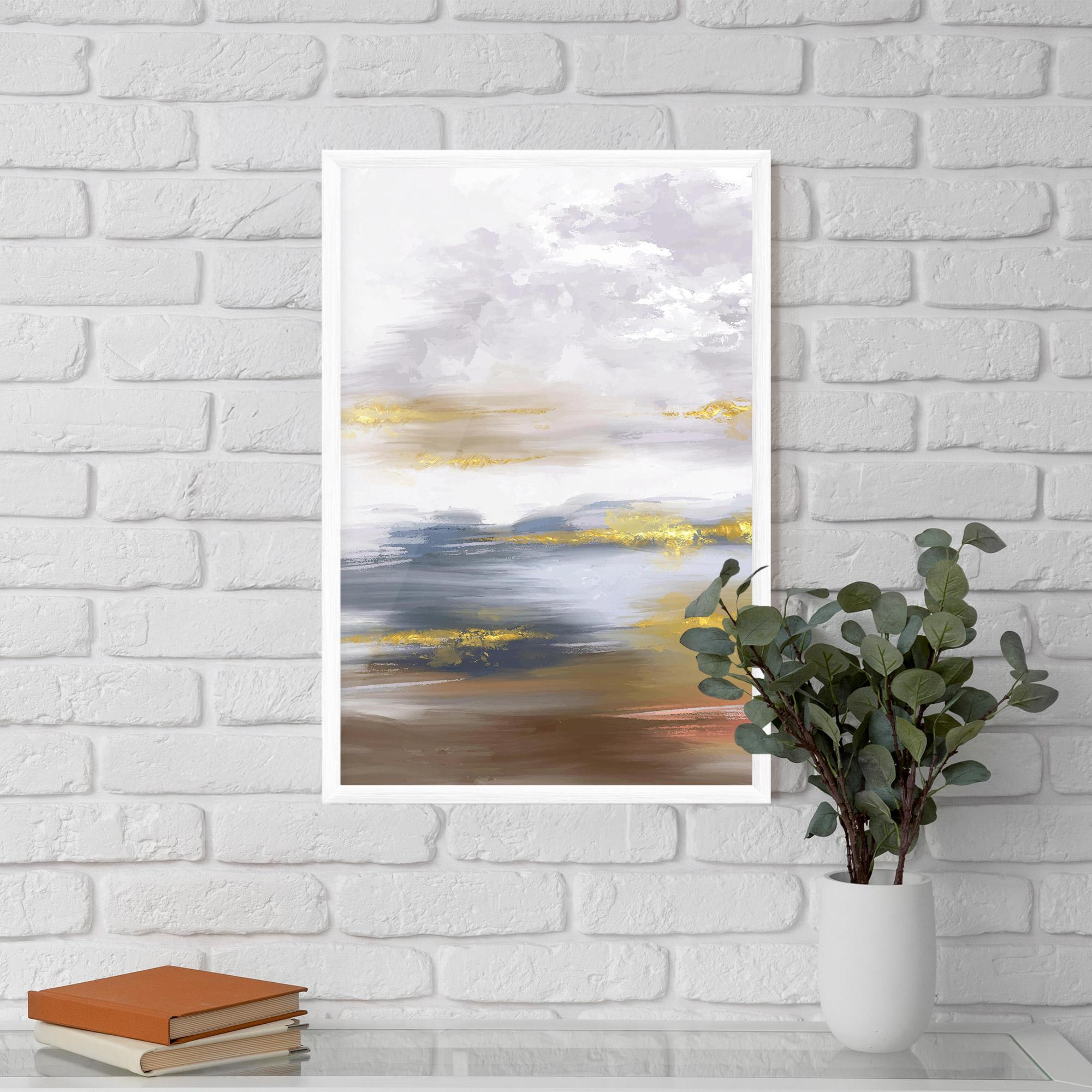 Gerahmte Poster Messy Gold Art mockup 5