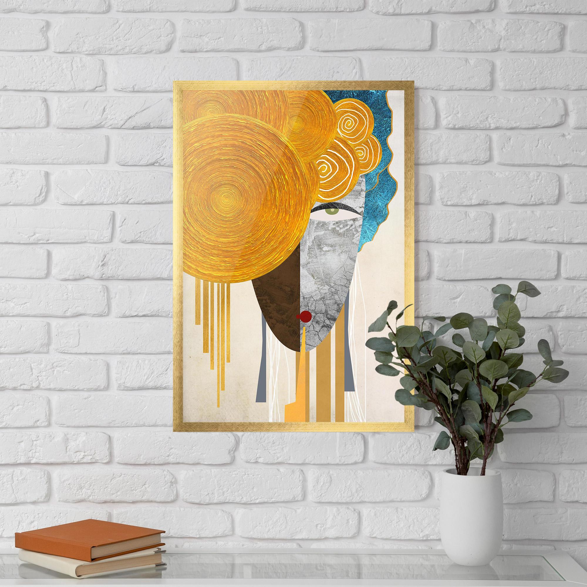 Gerahmte Poster Abstract Grey Face 1 mockup 5