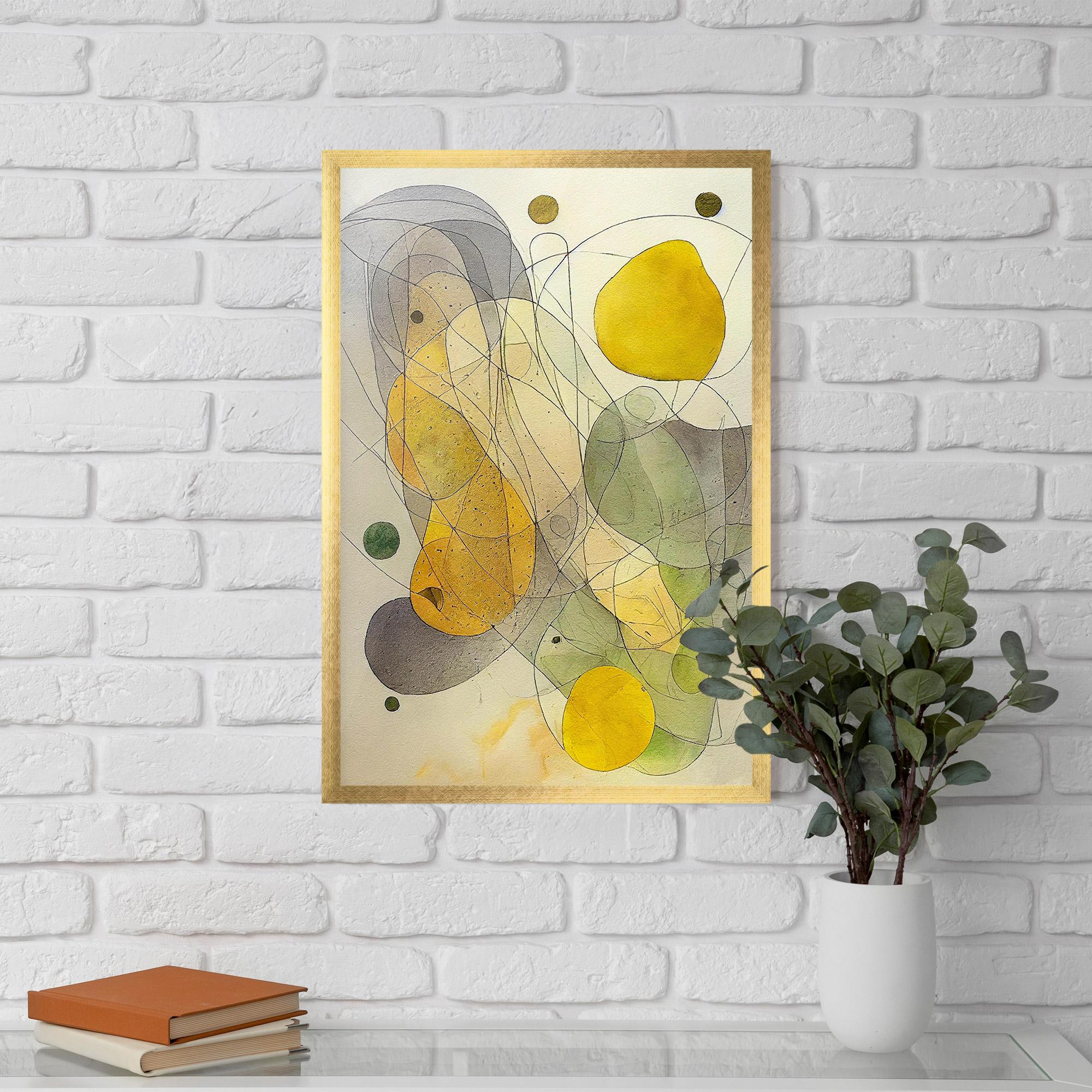 Gerahmte Poster Abstract Lemons mockup 5