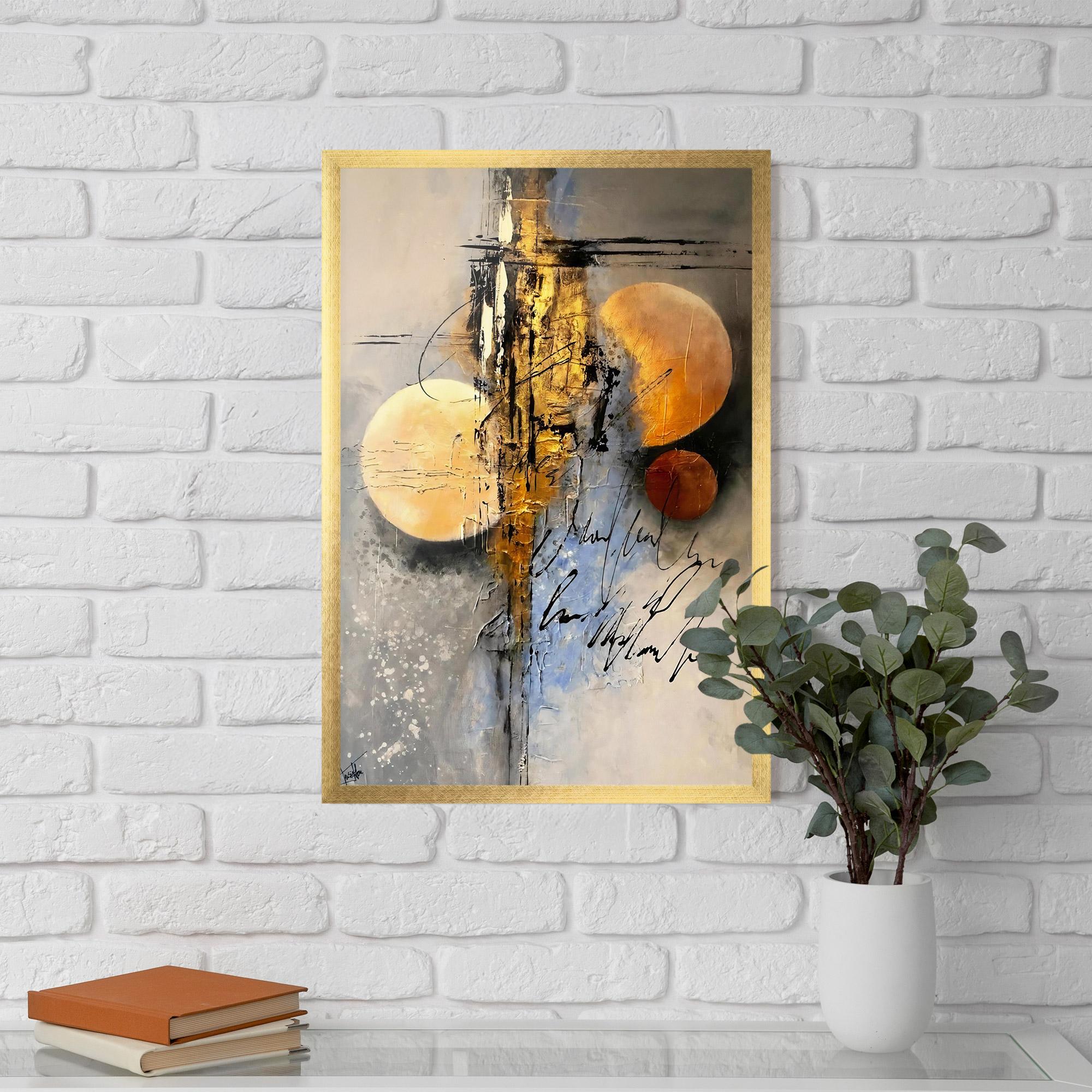 Gerahmte Poster Abstract Moons mockup 5