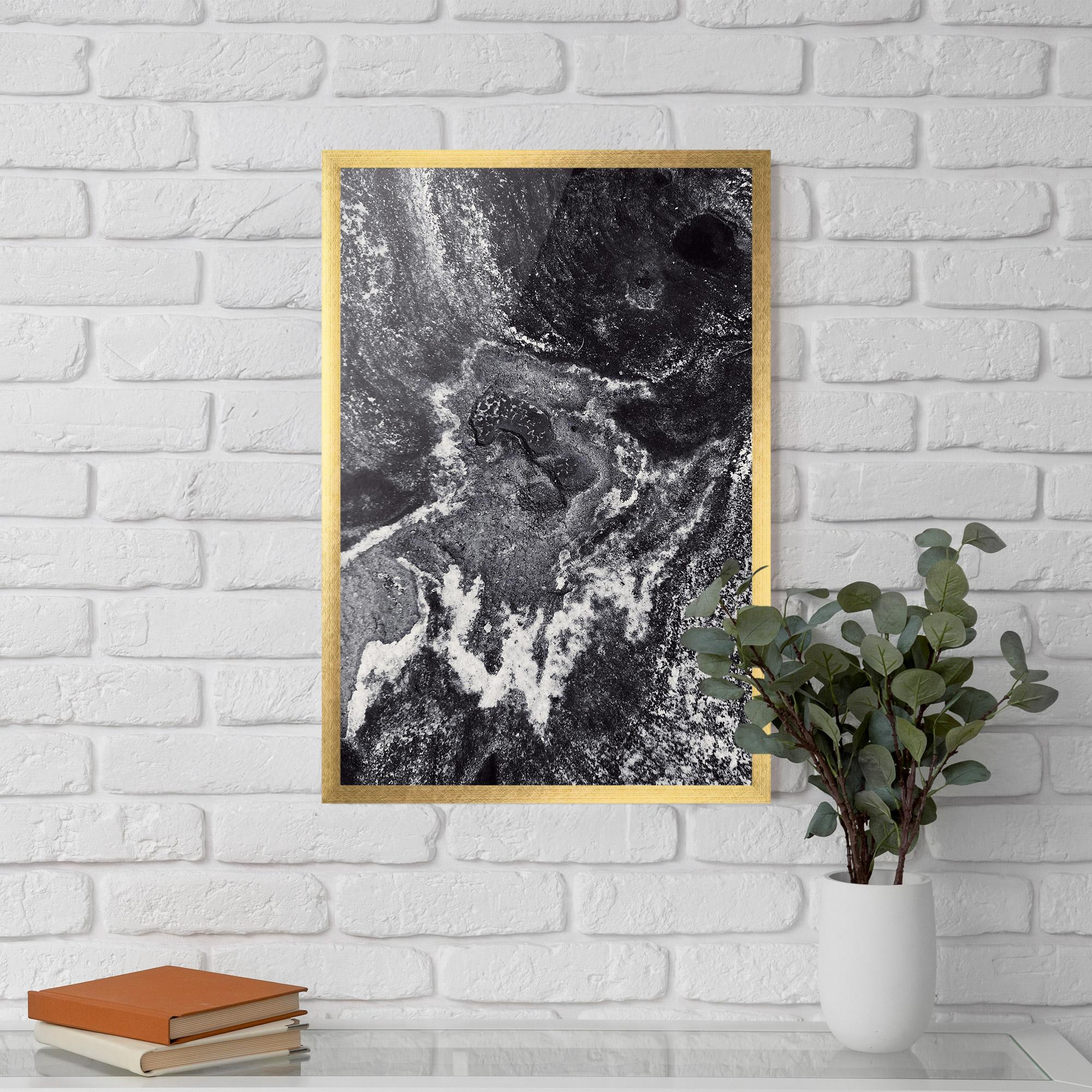 Gerahmte Poster Black And White Abstract mockup 5