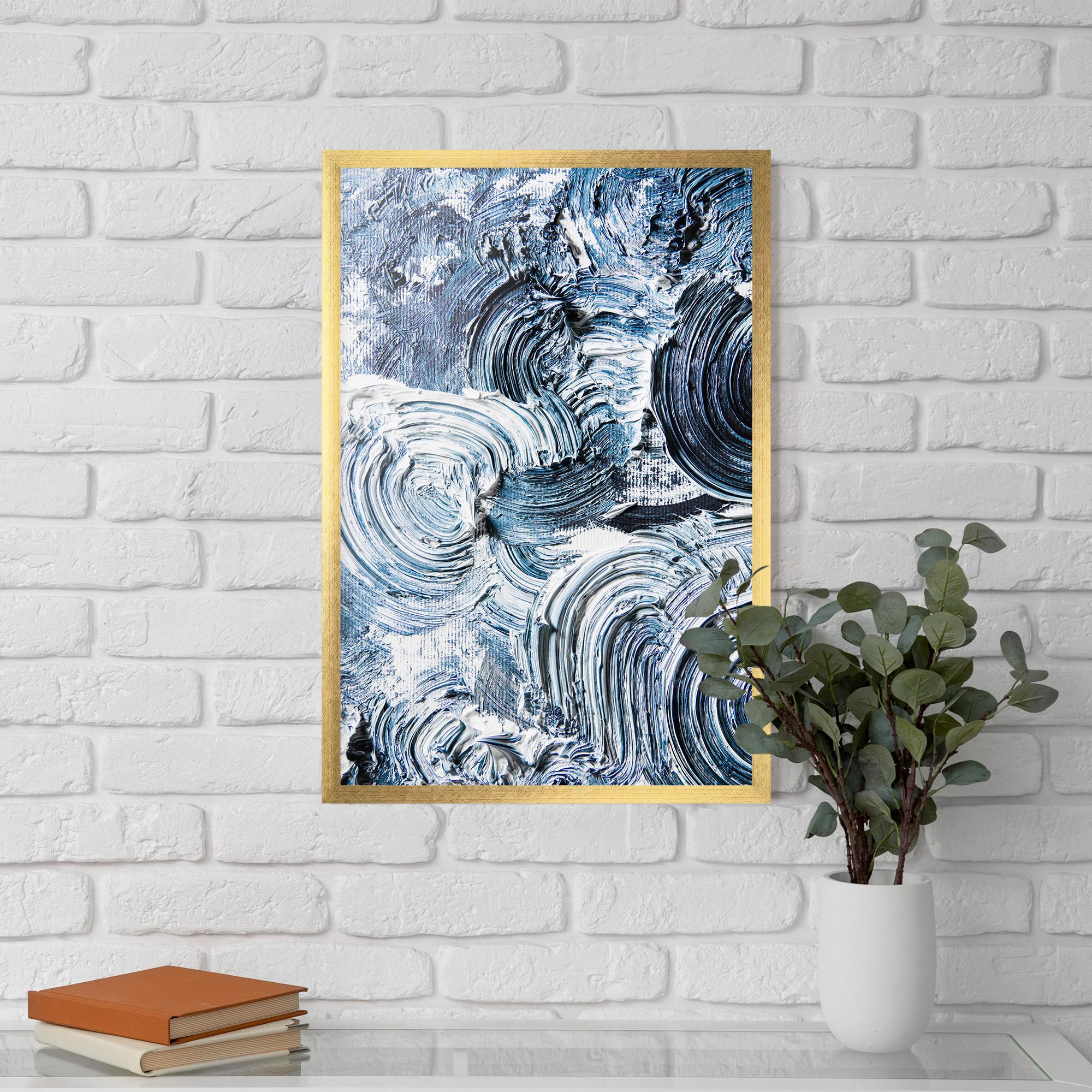 Gerahmte Poster Cream Textured Painting mockup 5