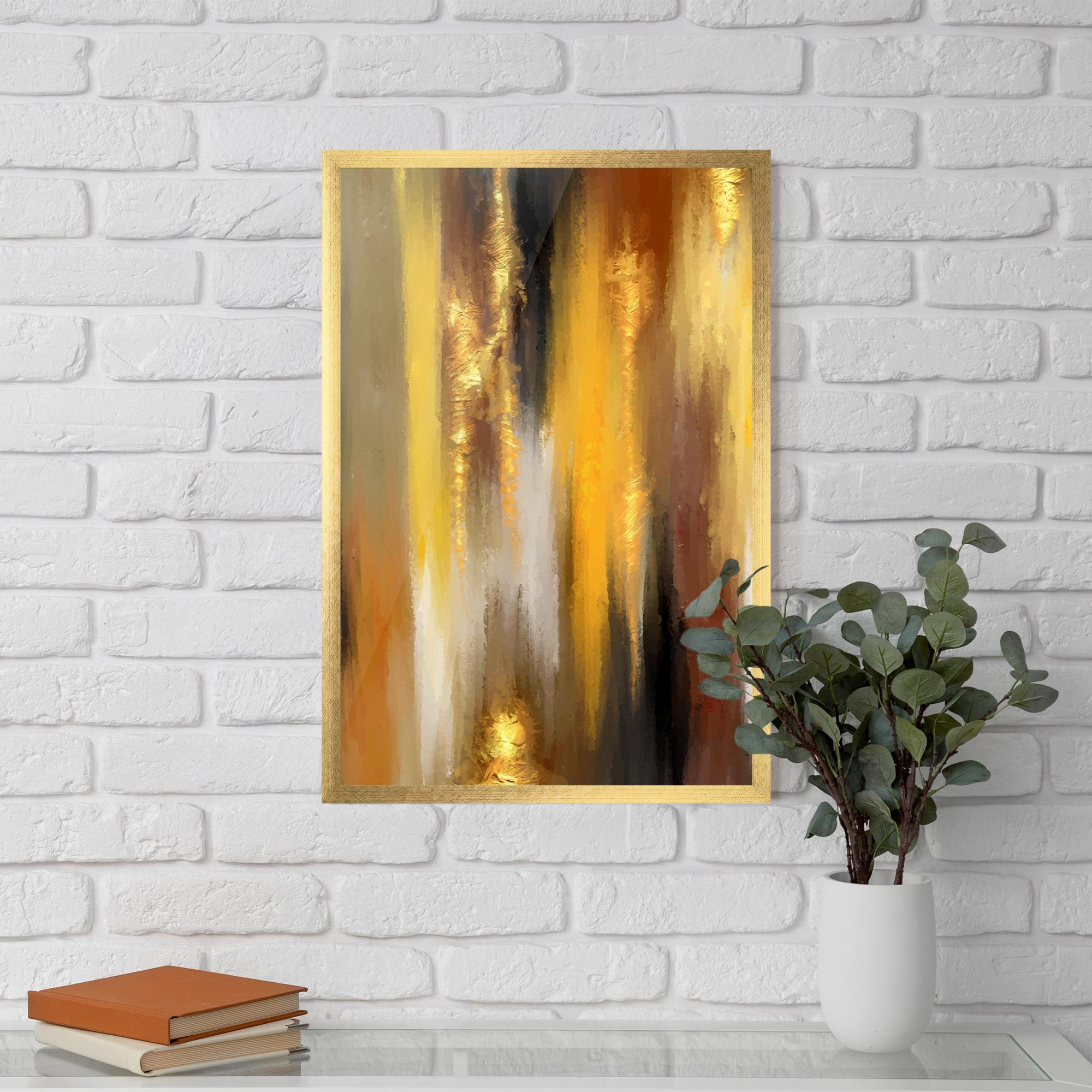 Gerahmte Poster Golden Brown Art mockup 5