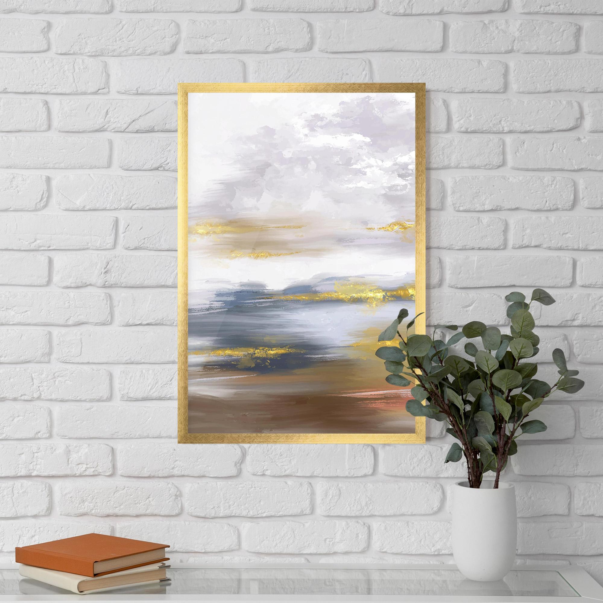 Gerahmte Poster Messy Gold Art mockup 5