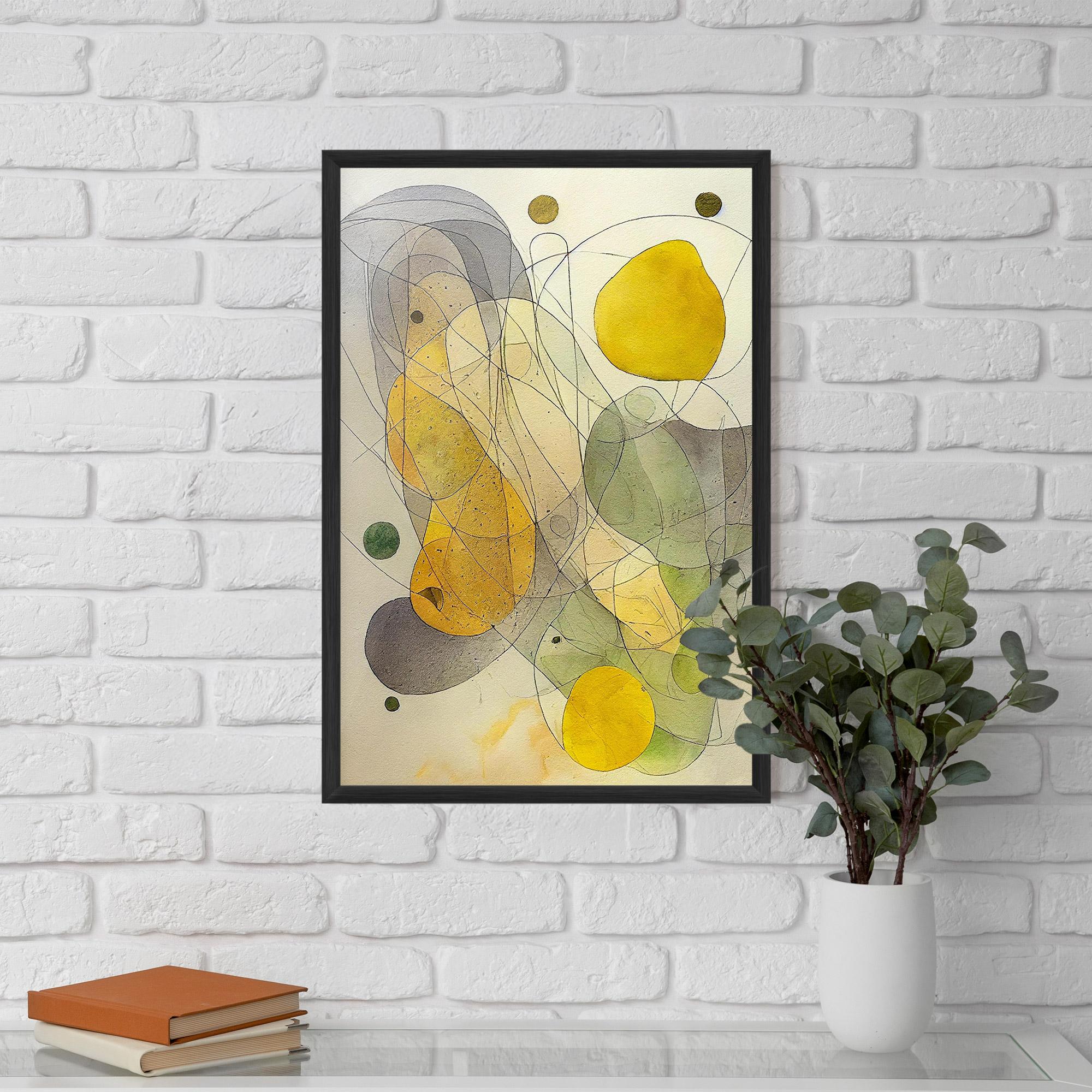Gerahmte Poster Abstract Lemons mockup 5