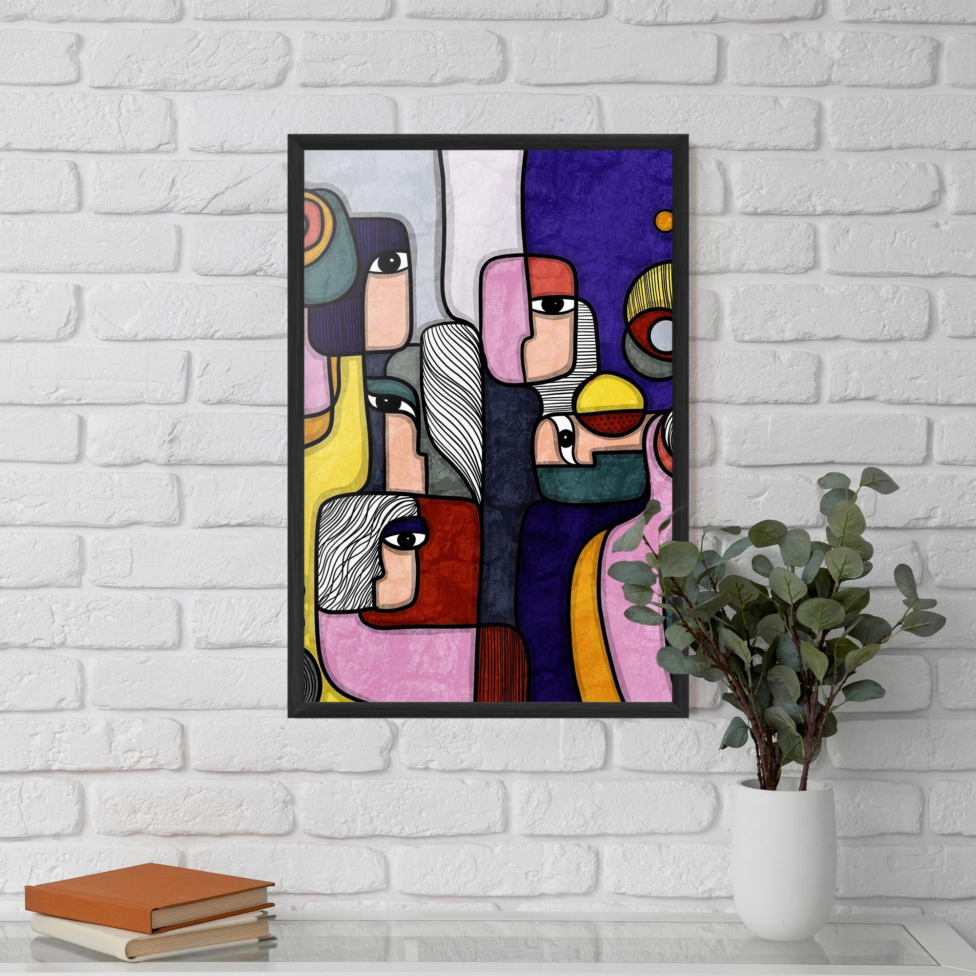 Gerahmte Poster Abstract Looking Eyes mockup 5