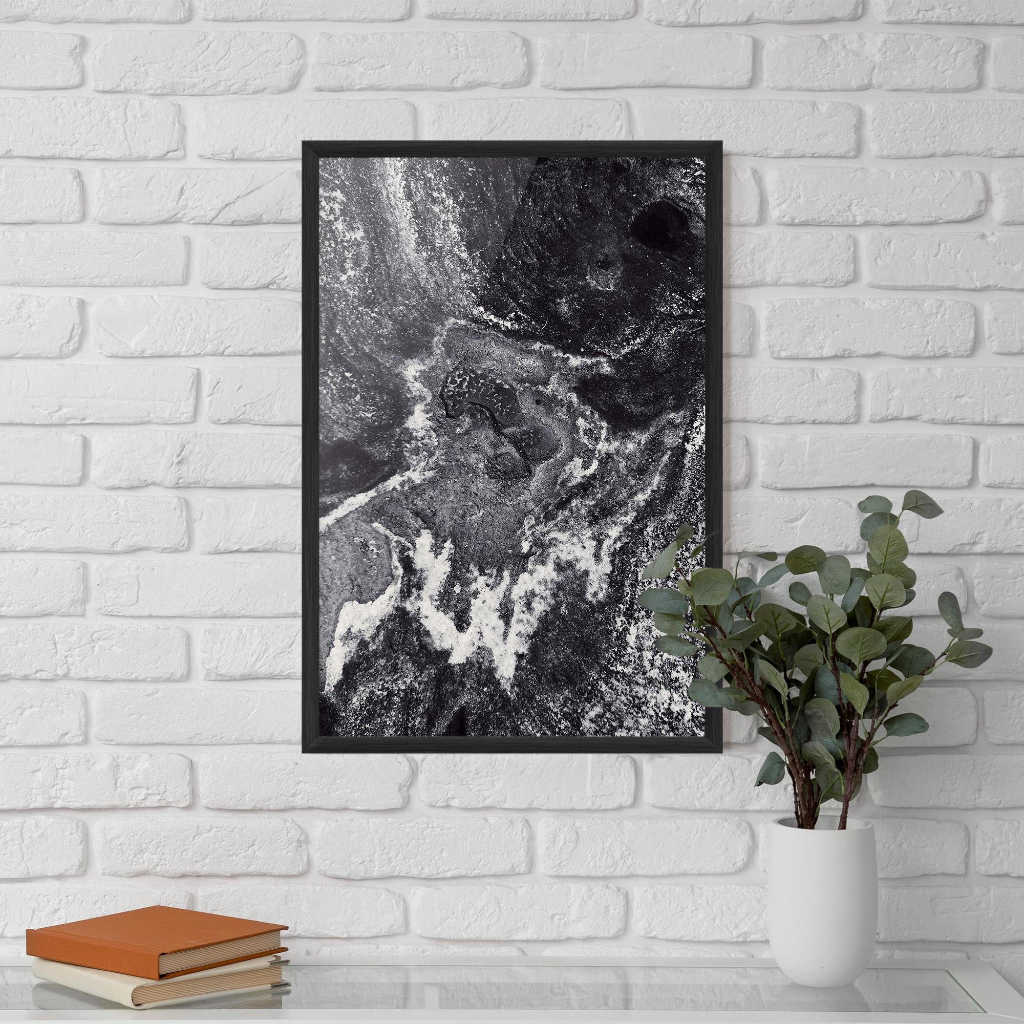 Gerahmte Poster Black And White Abstract mockup 5