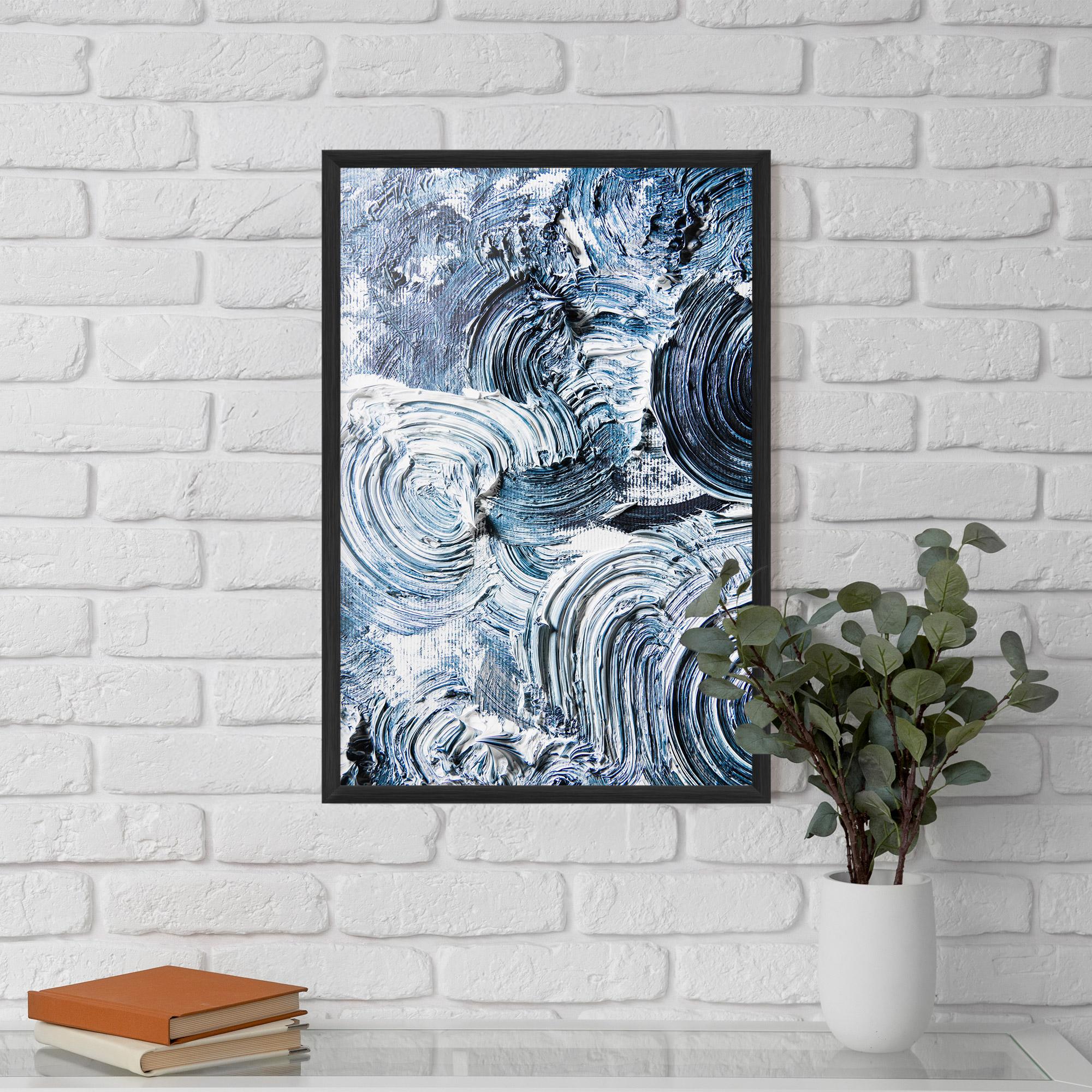 Gerahmte Poster Cream Textured Painting mockup 5