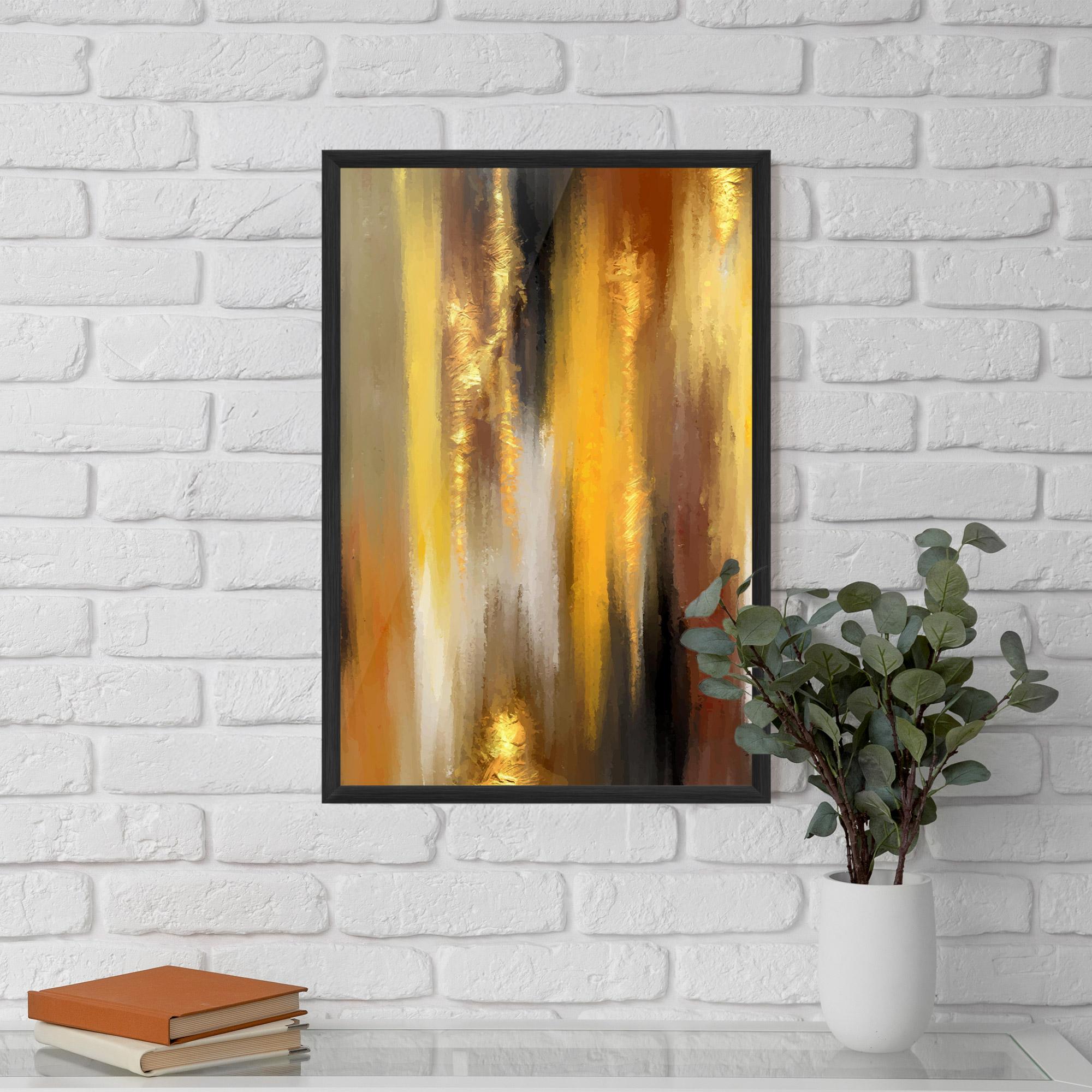 Gerahmte Poster Golden Brown Art mockup 5