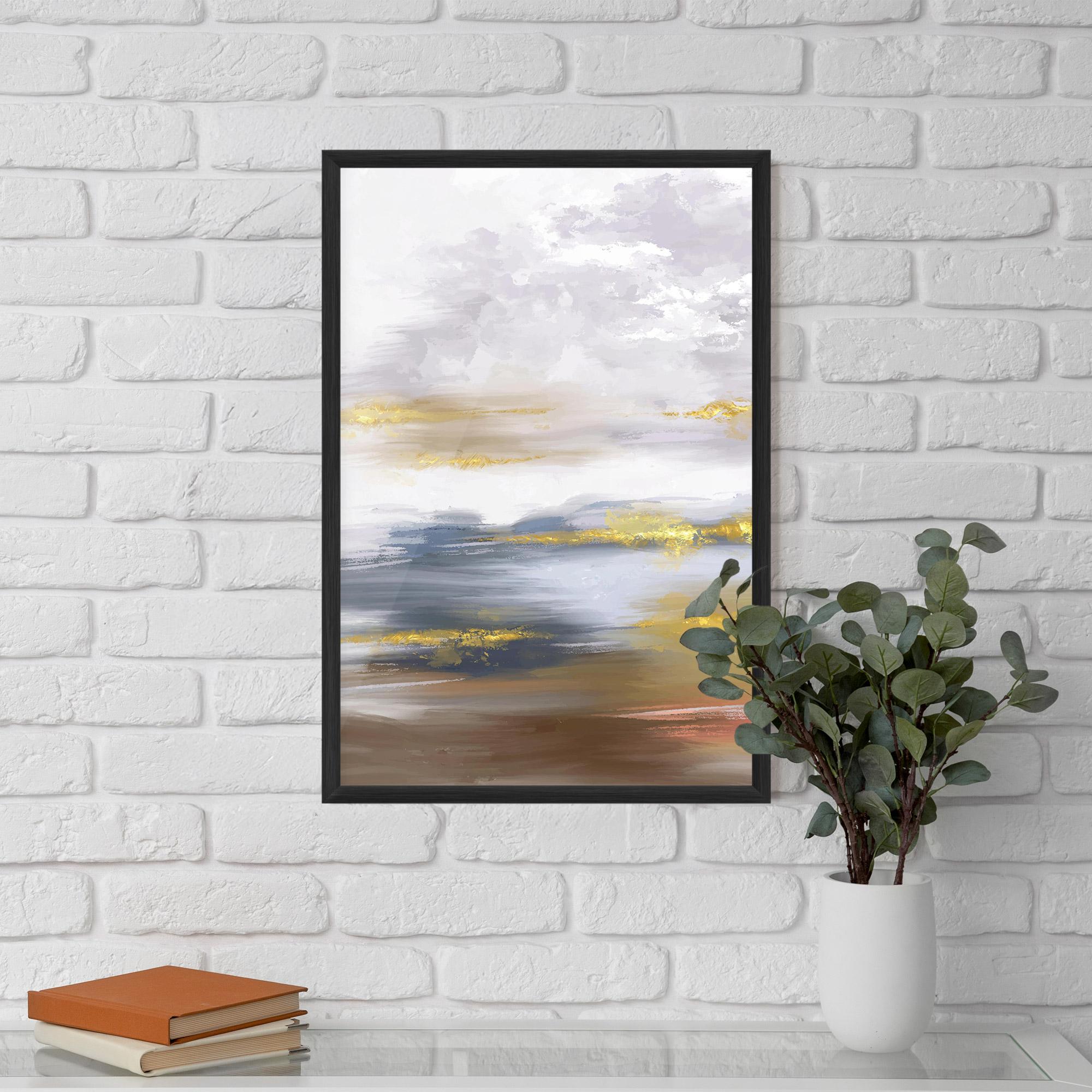 Gerahmte Poster Messy Gold Art mockup 5