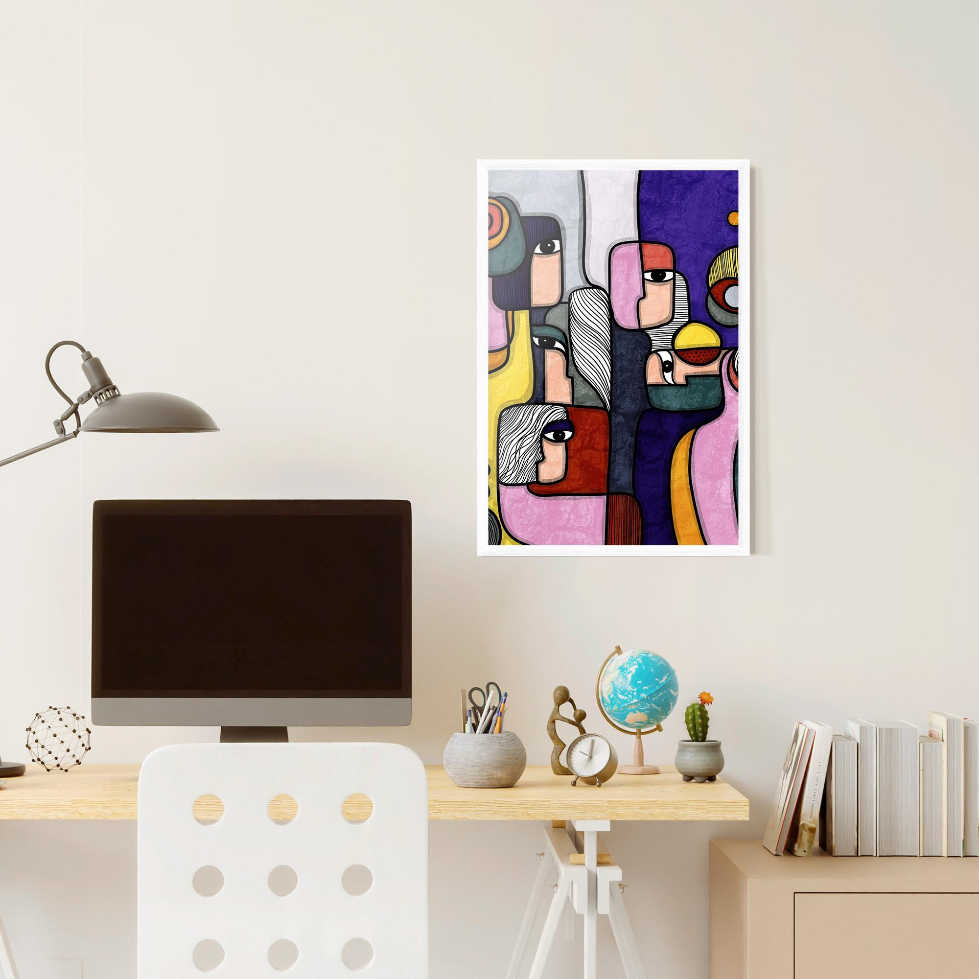 Gerahmte Poster Abstract Looking Eyes mockup 6