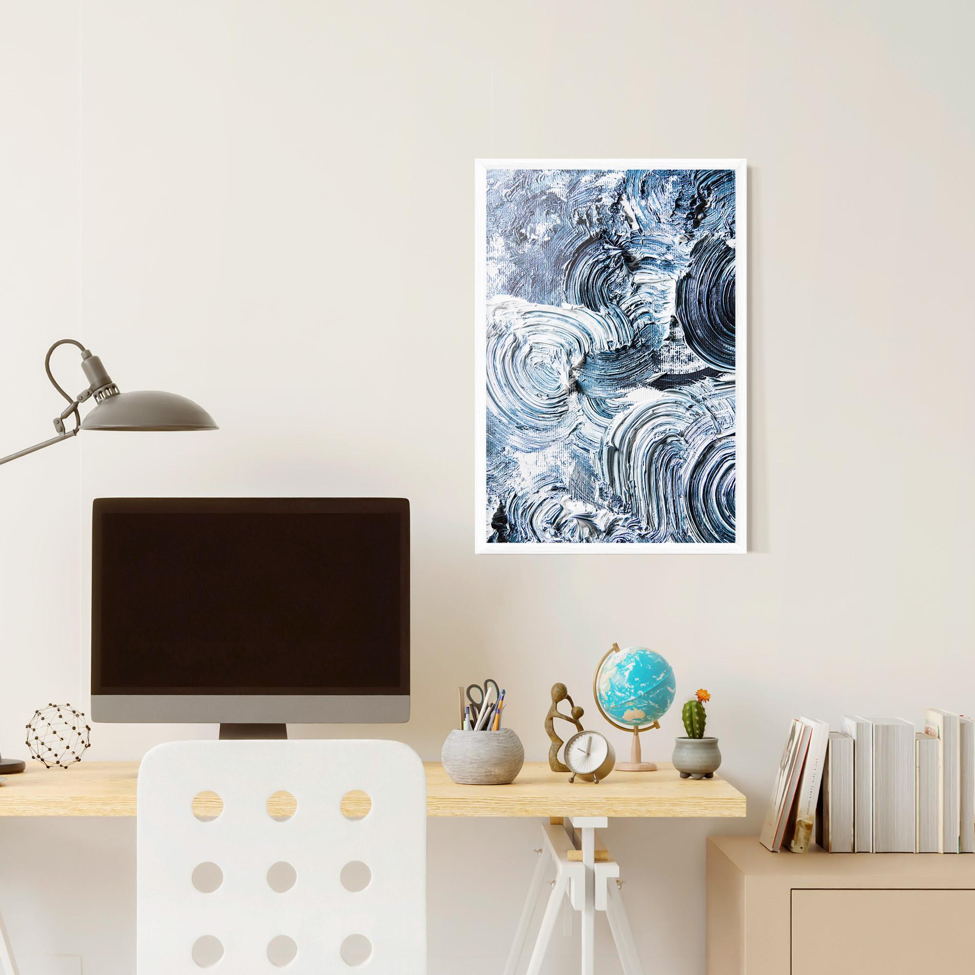 Gerahmte Poster Cream Textured Painting mockup 6