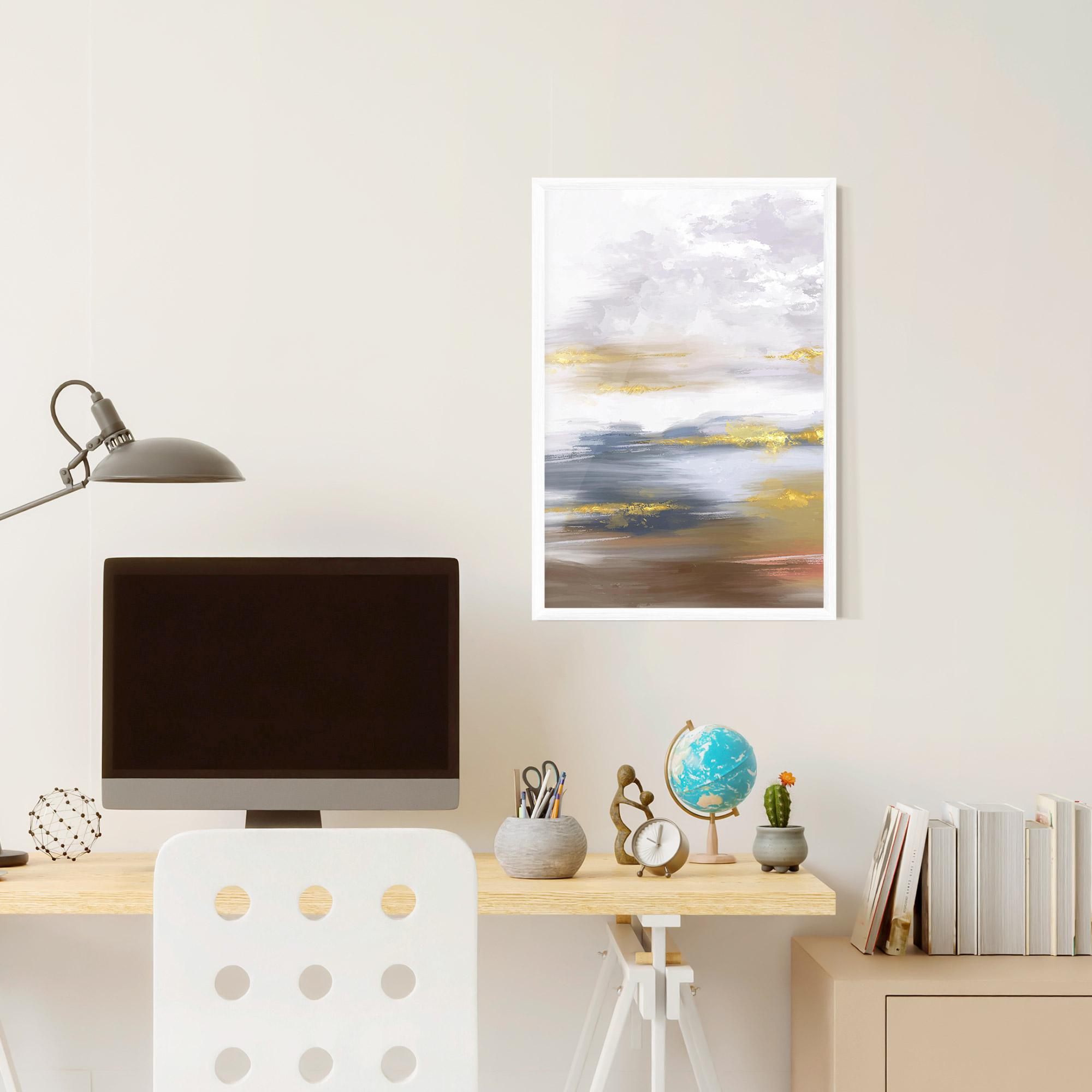 Gerahmte Poster Messy Gold Art mockup 6