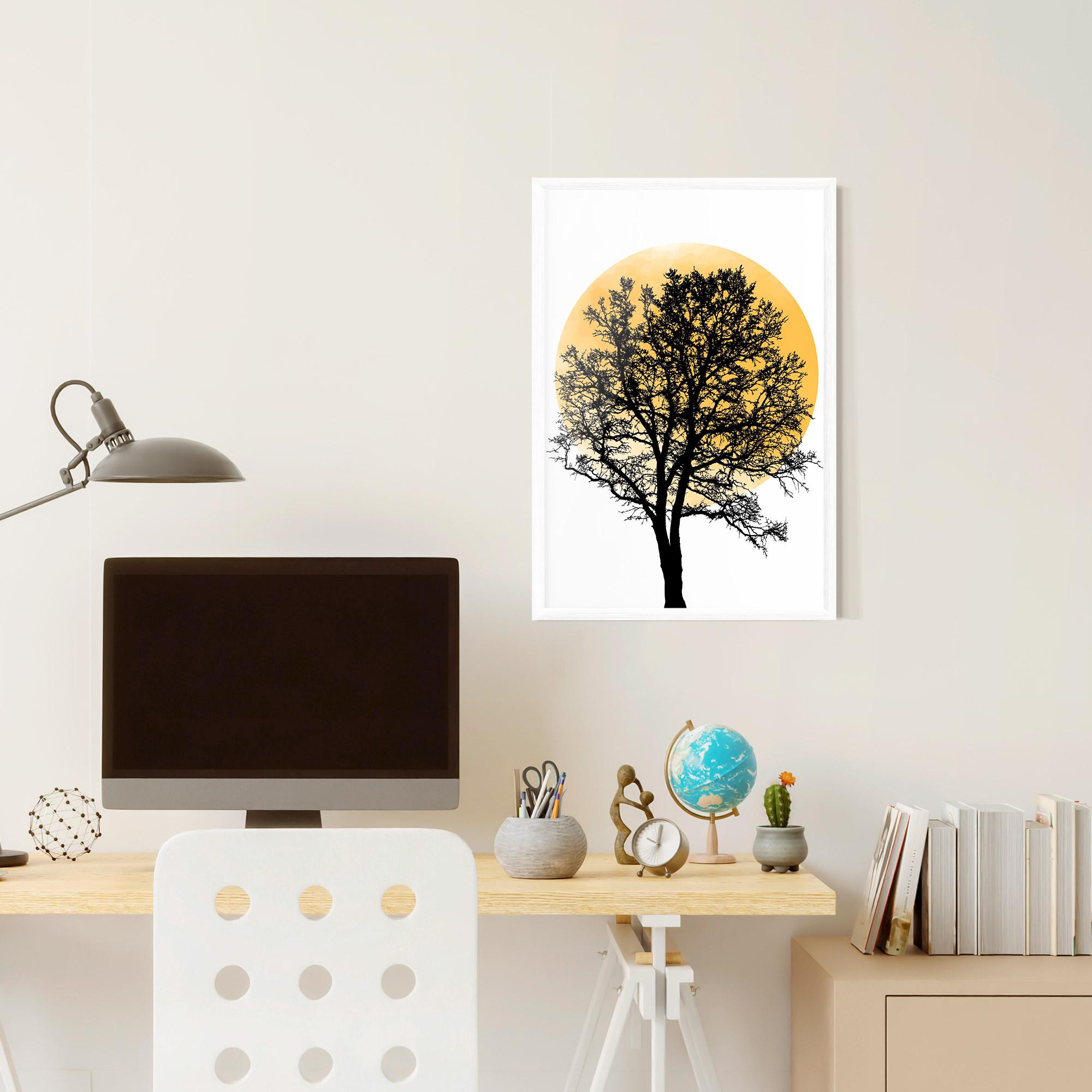 Gerahmte Poster Orange Sun 01 mockup 6