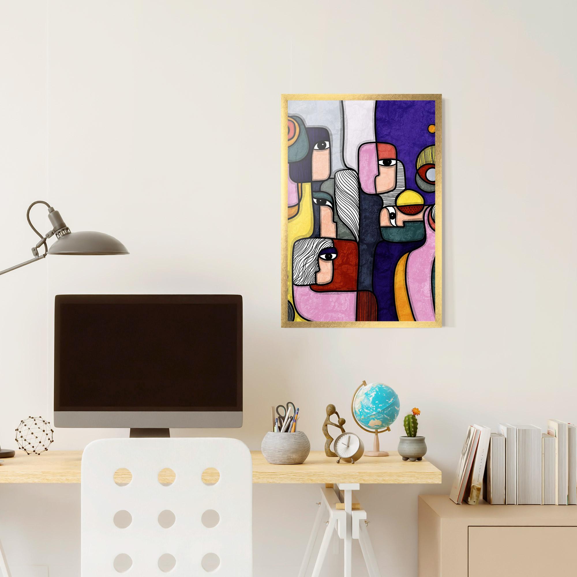 Gerahmte Poster Abstract Looking Eyes mockup 6