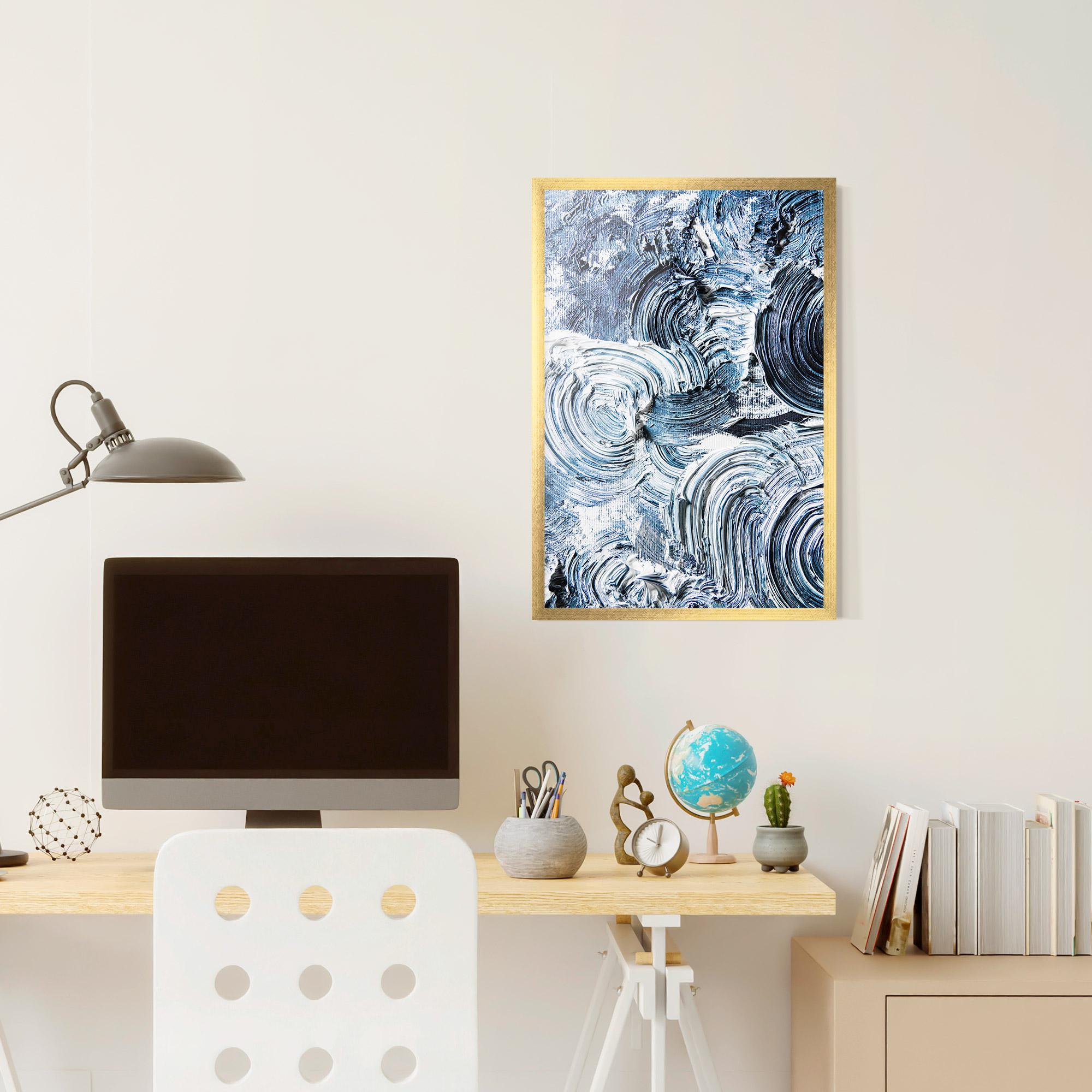 Gerahmte Poster Cream Textured Painting mockup 6