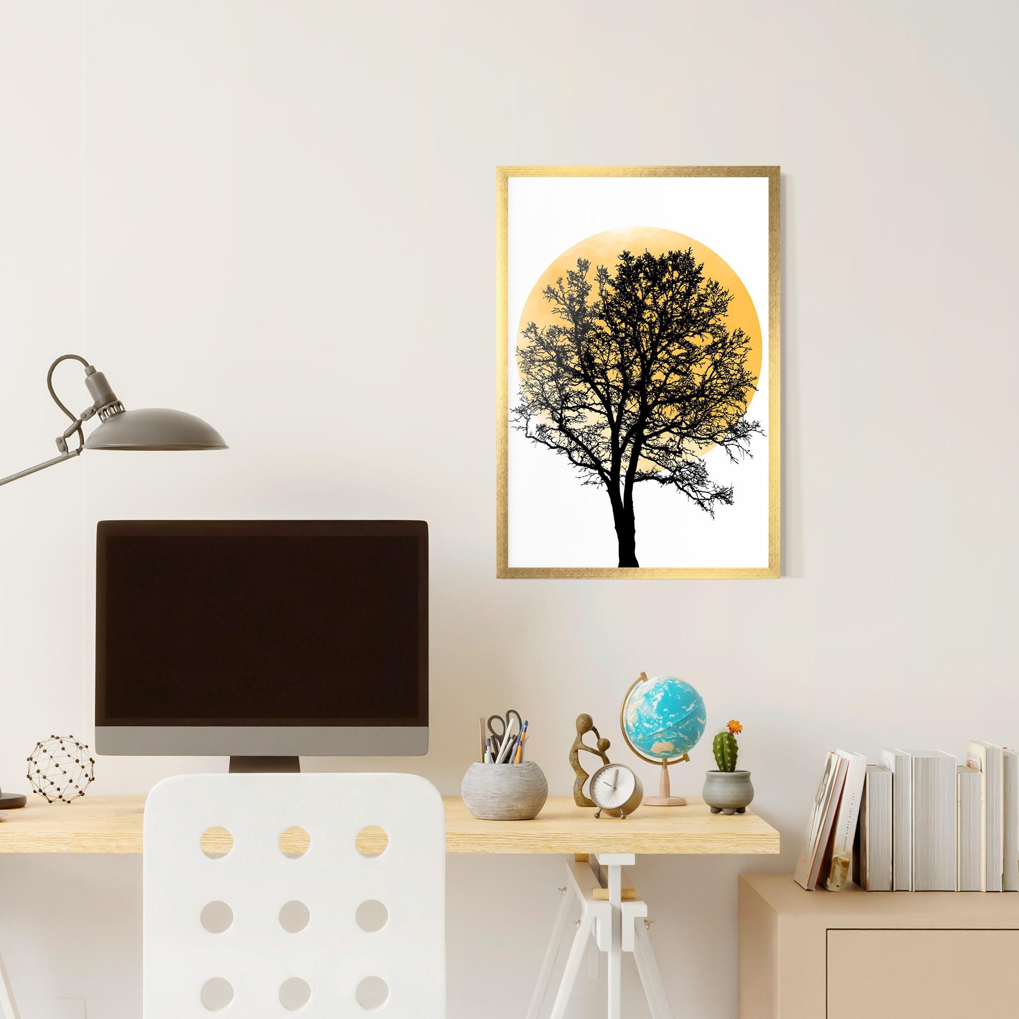 Gerahmte Poster Orange Sun 01 mockup 6