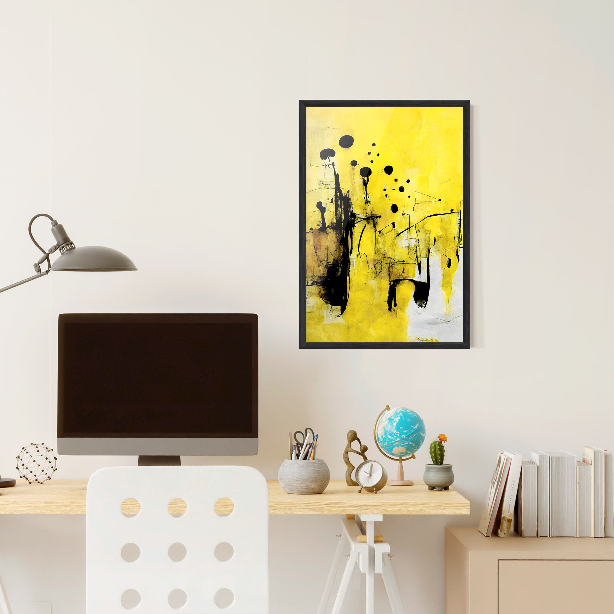 Abstract Black Yellow mockup 6