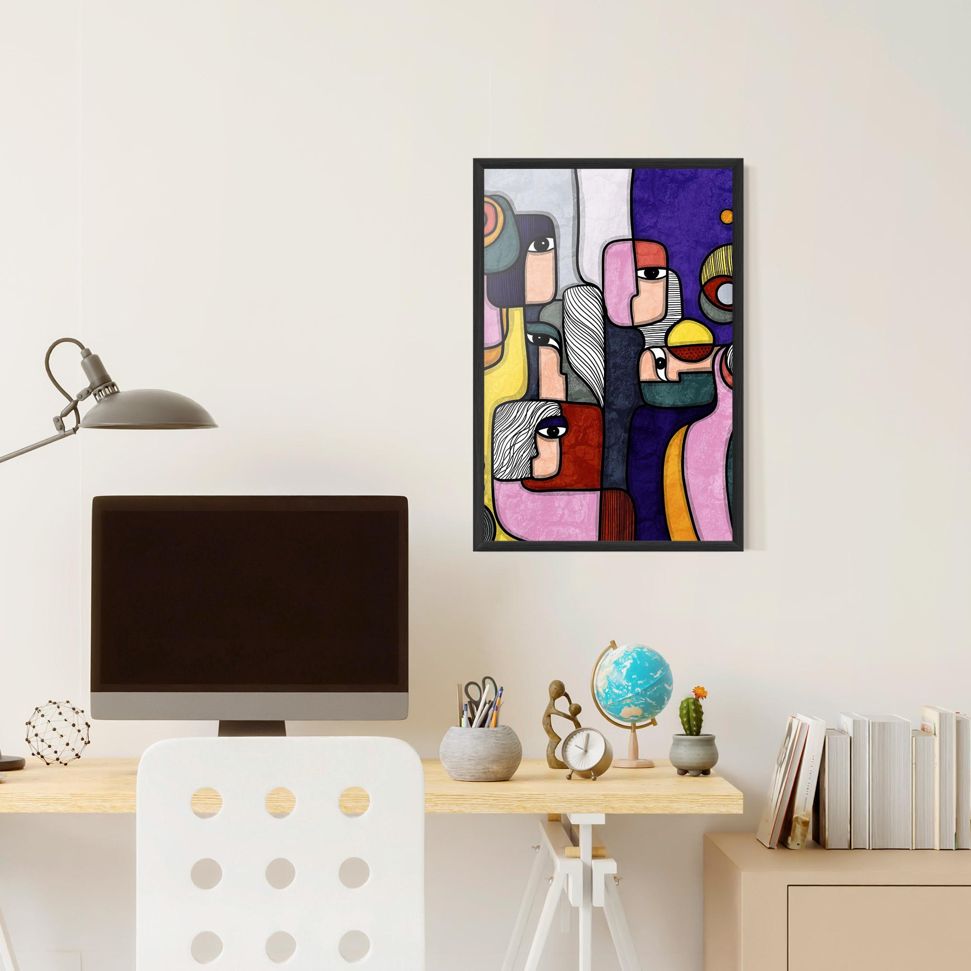 Gerahmte Poster Abstract Looking Eyes mockup 6