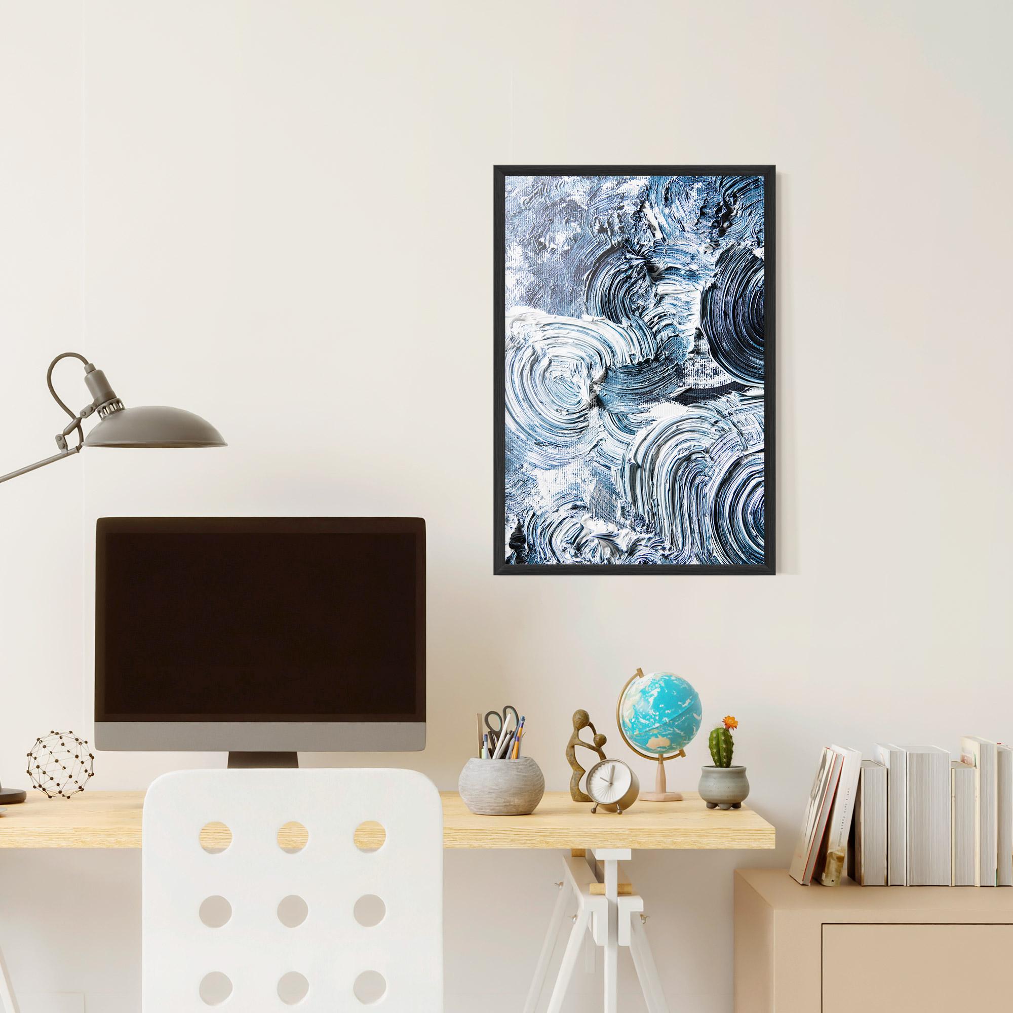 Gerahmte Poster Cream Textured Painting mockup 6