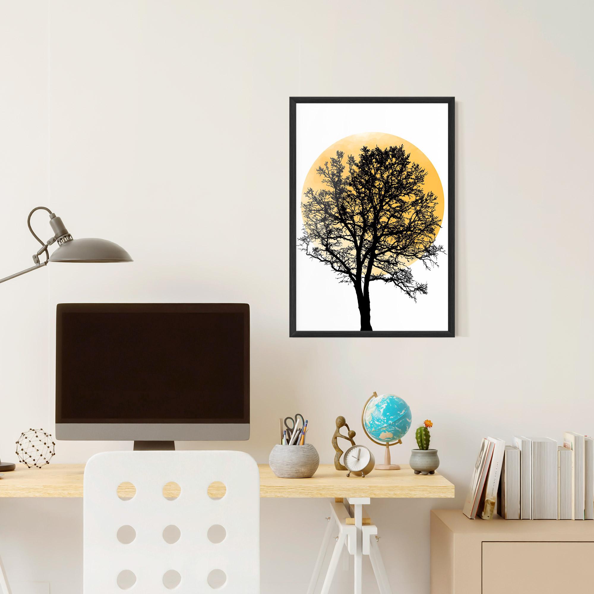 Gerahmte Poster Orange Sun 01 mockup 6