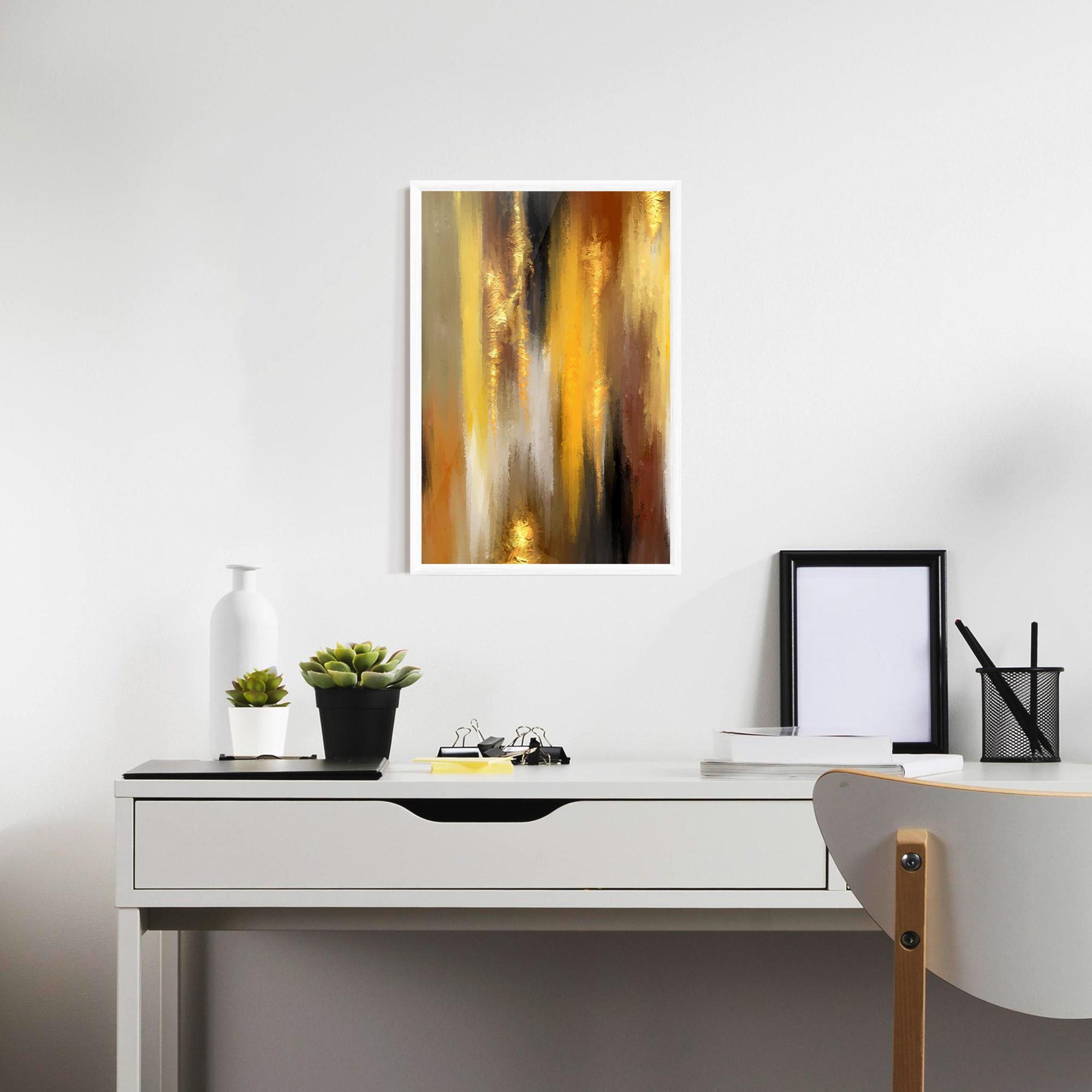 Gerahmte Poster Golden Brown Art mockup 7