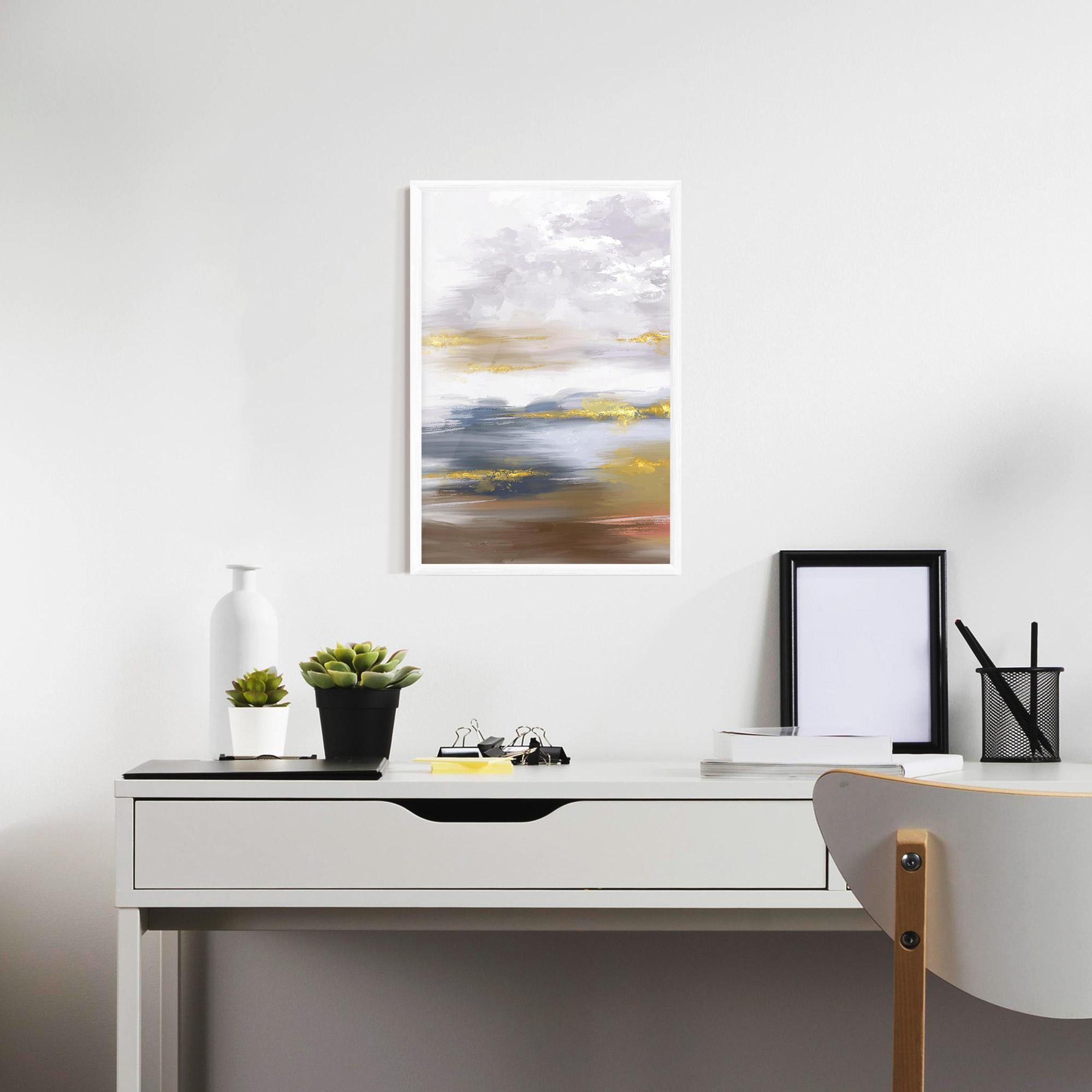 Gerahmte Poster Messy Gold Art mockup 7