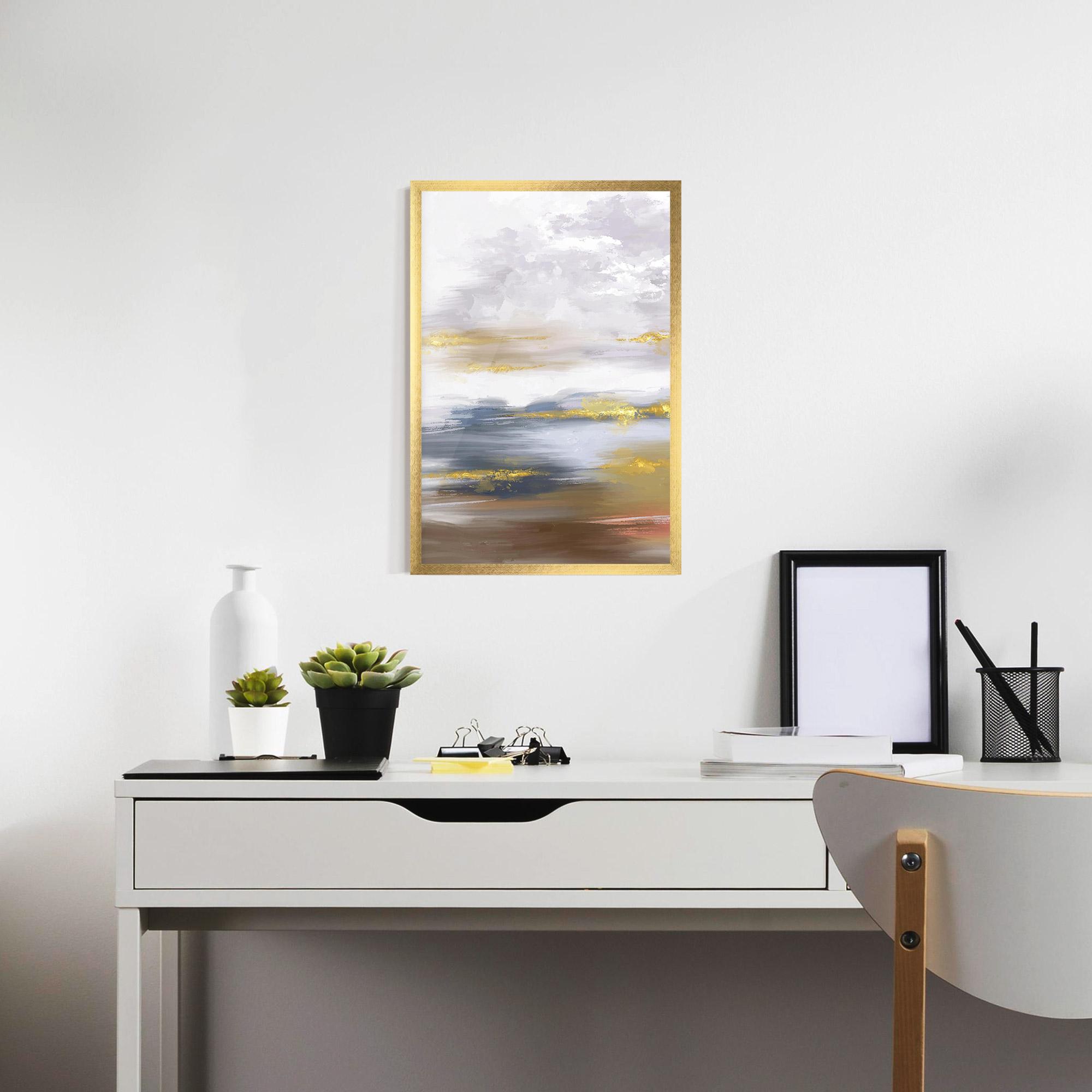 Gerahmte Poster Messy Gold Art mockup 7