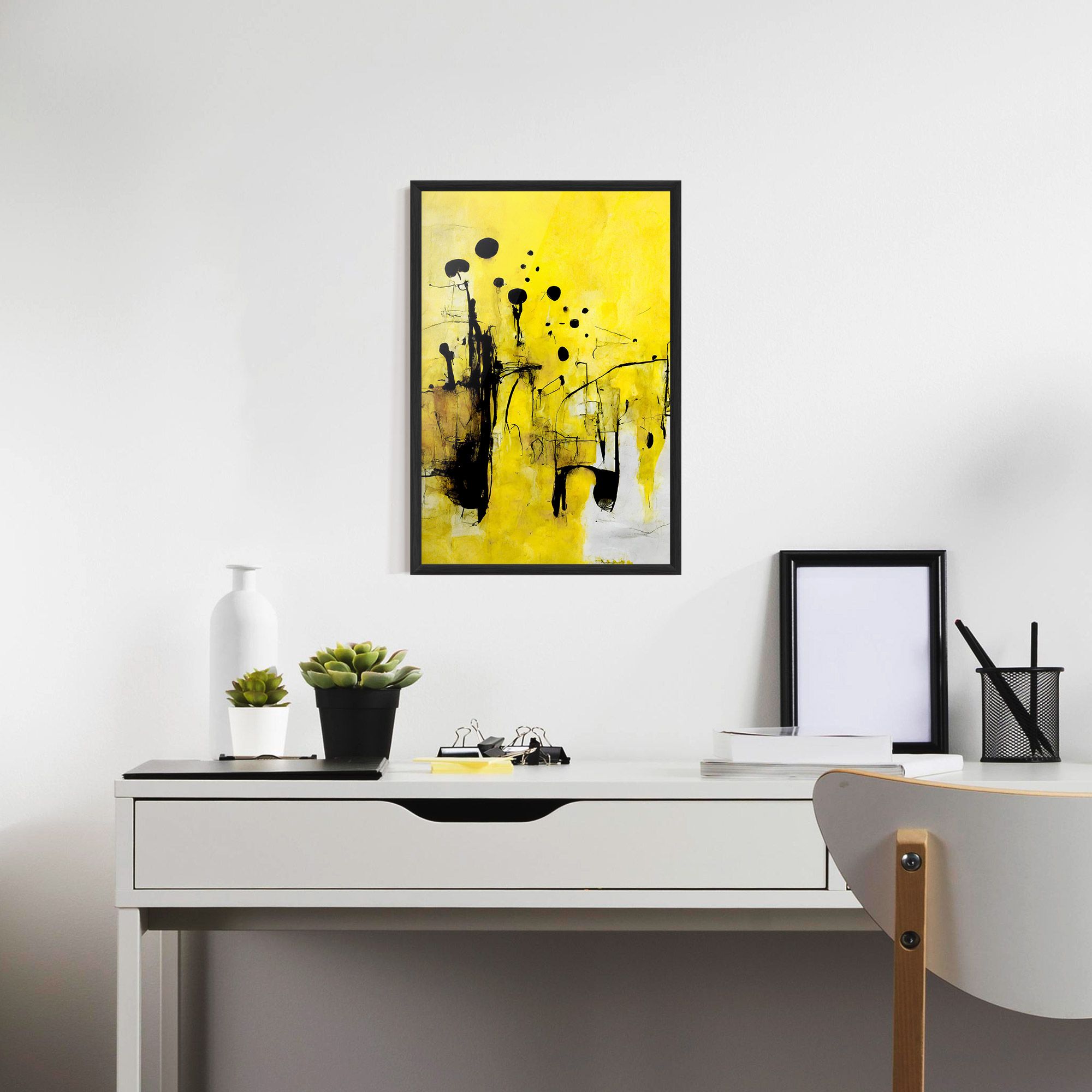 Abstract Black Yellow mockup 7