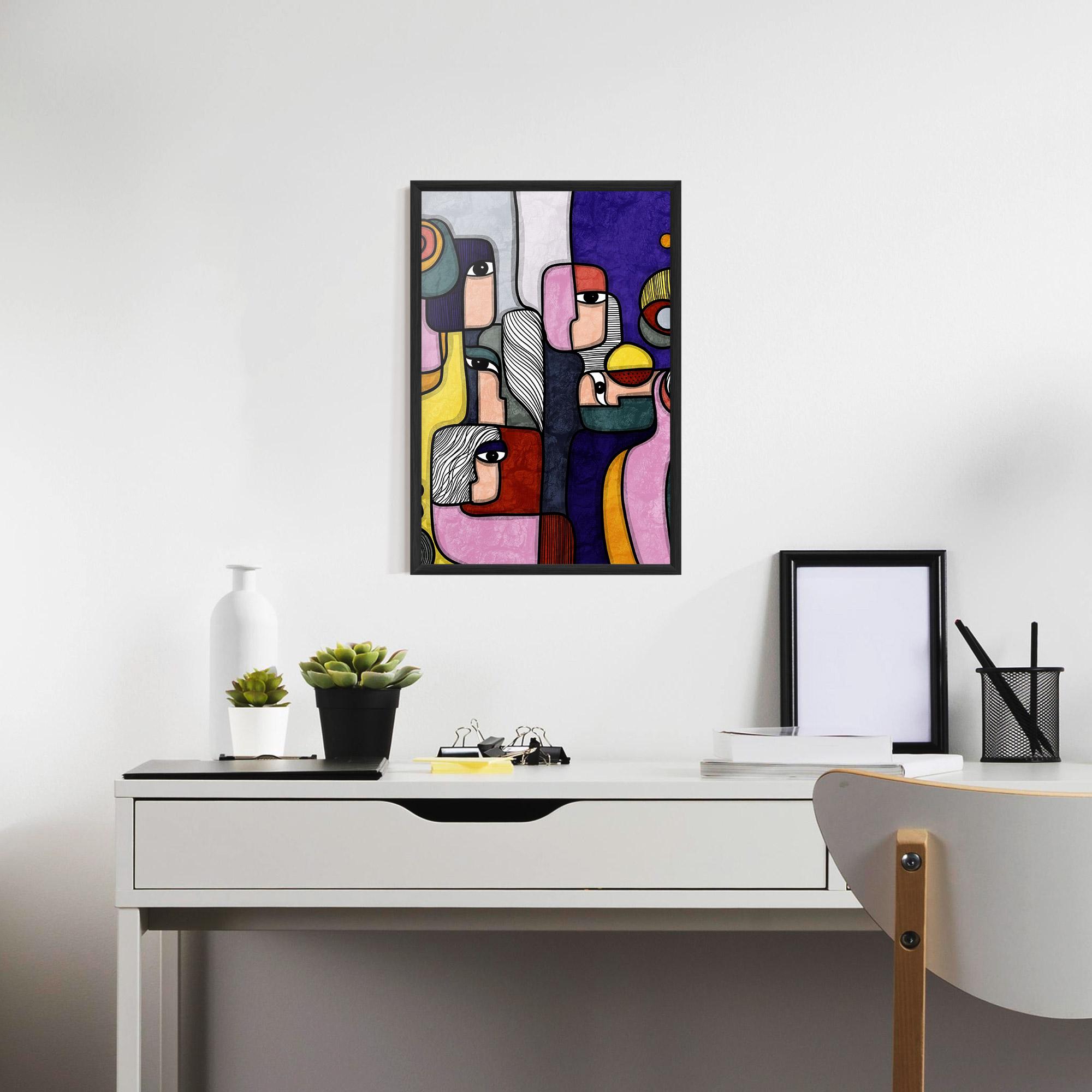 Gerahmte Poster Abstract Looking Eyes mockup 7