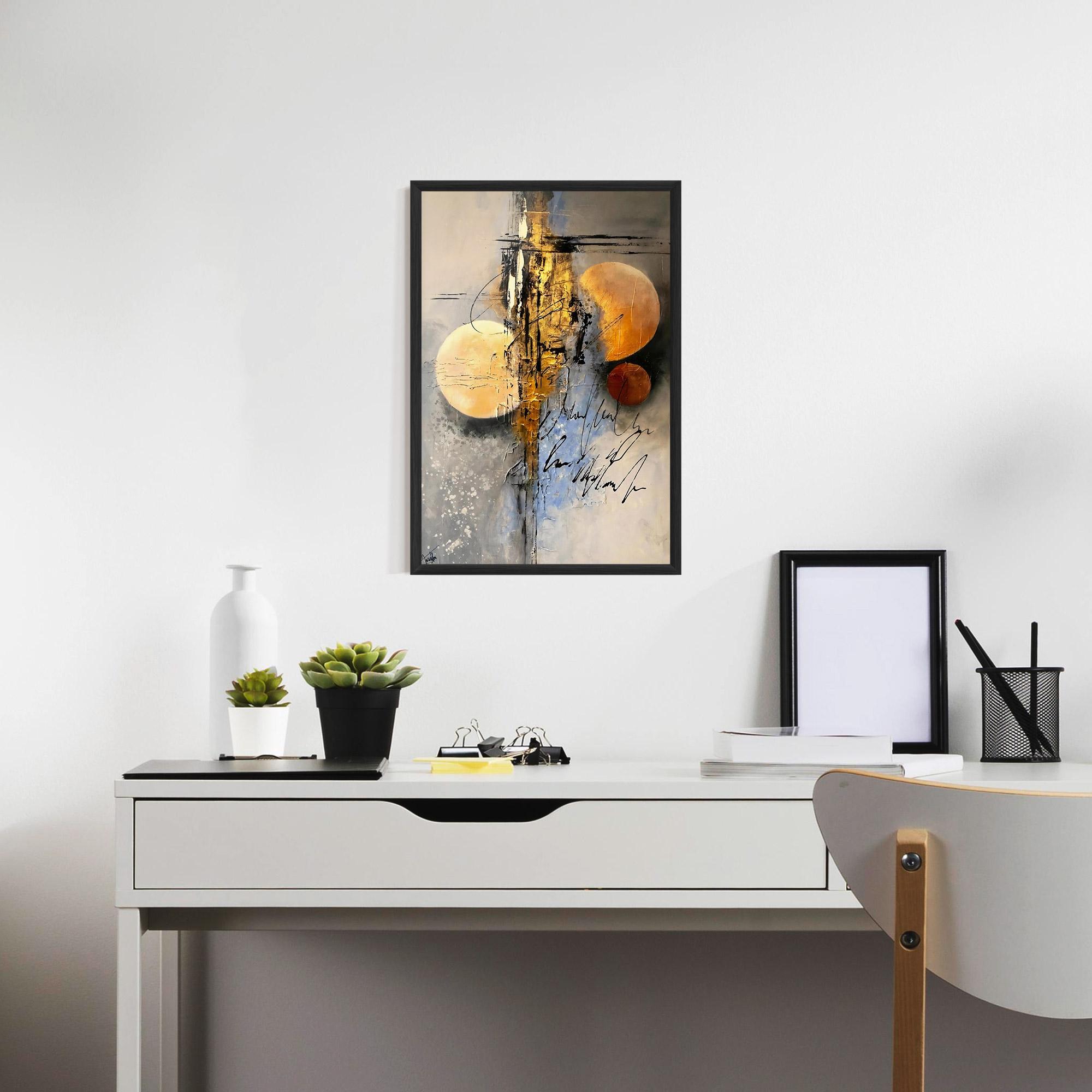 Gerahmte Poster Abstract Moons mockup 7