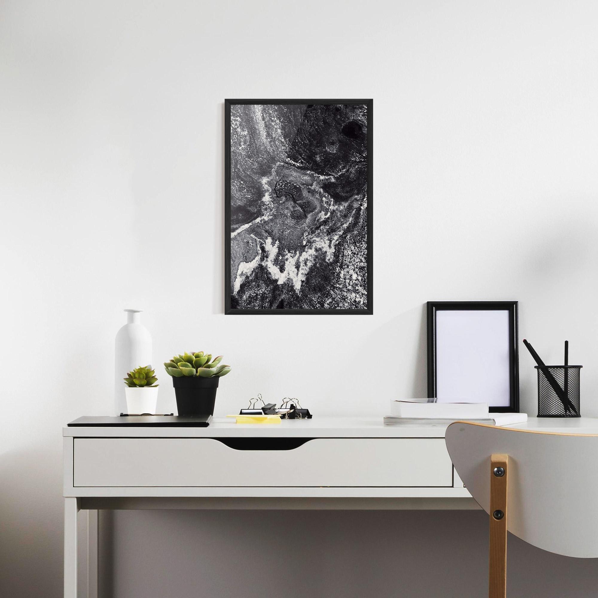 Gerahmte Poster Black And White Abstract mockup 7