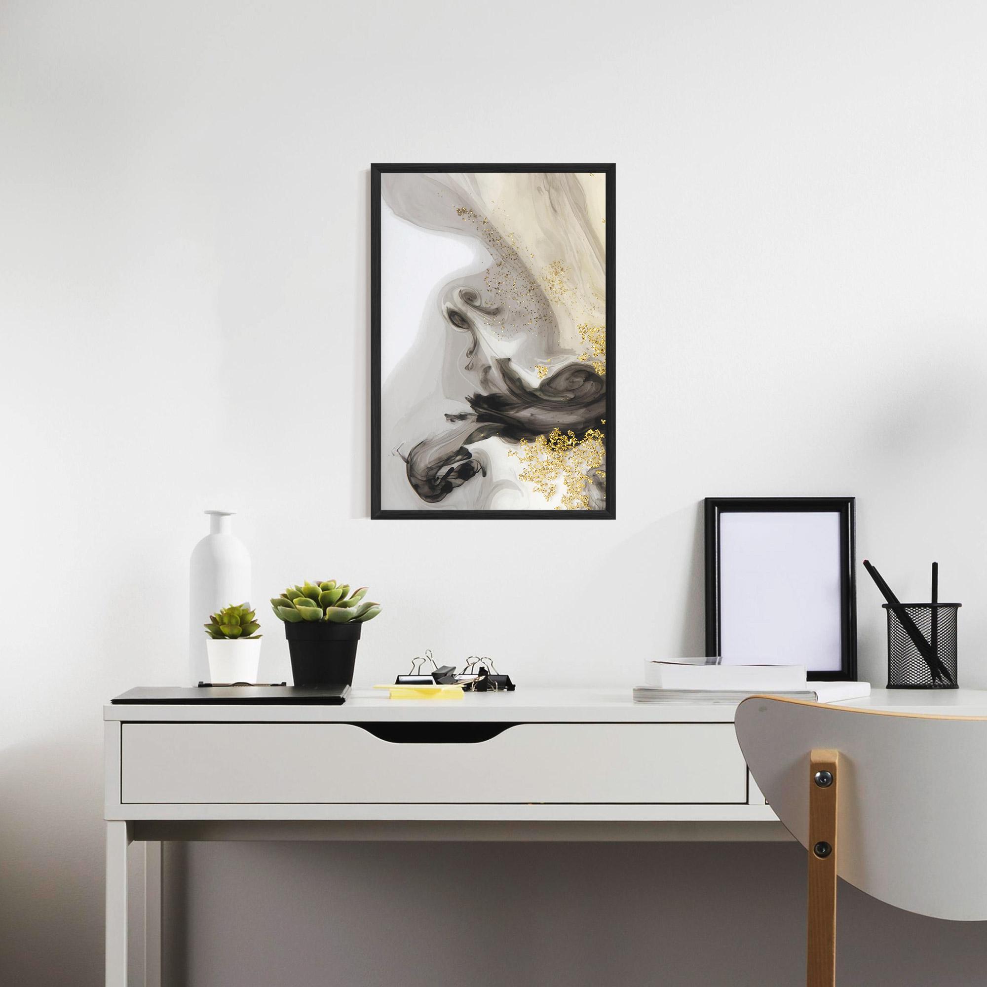 Gerahmte Poster Gold Glitter Watercolor mockup 7