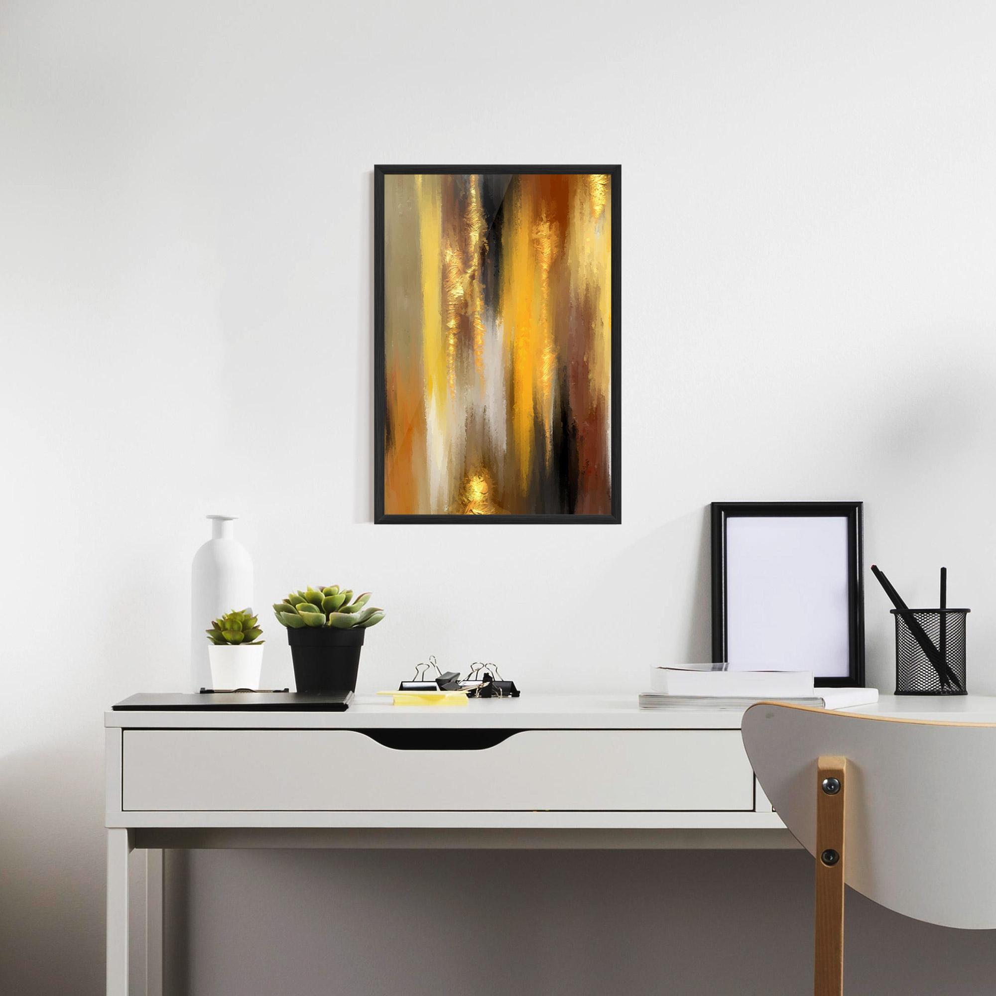 Gerahmte Poster Golden Brown Art mockup 7