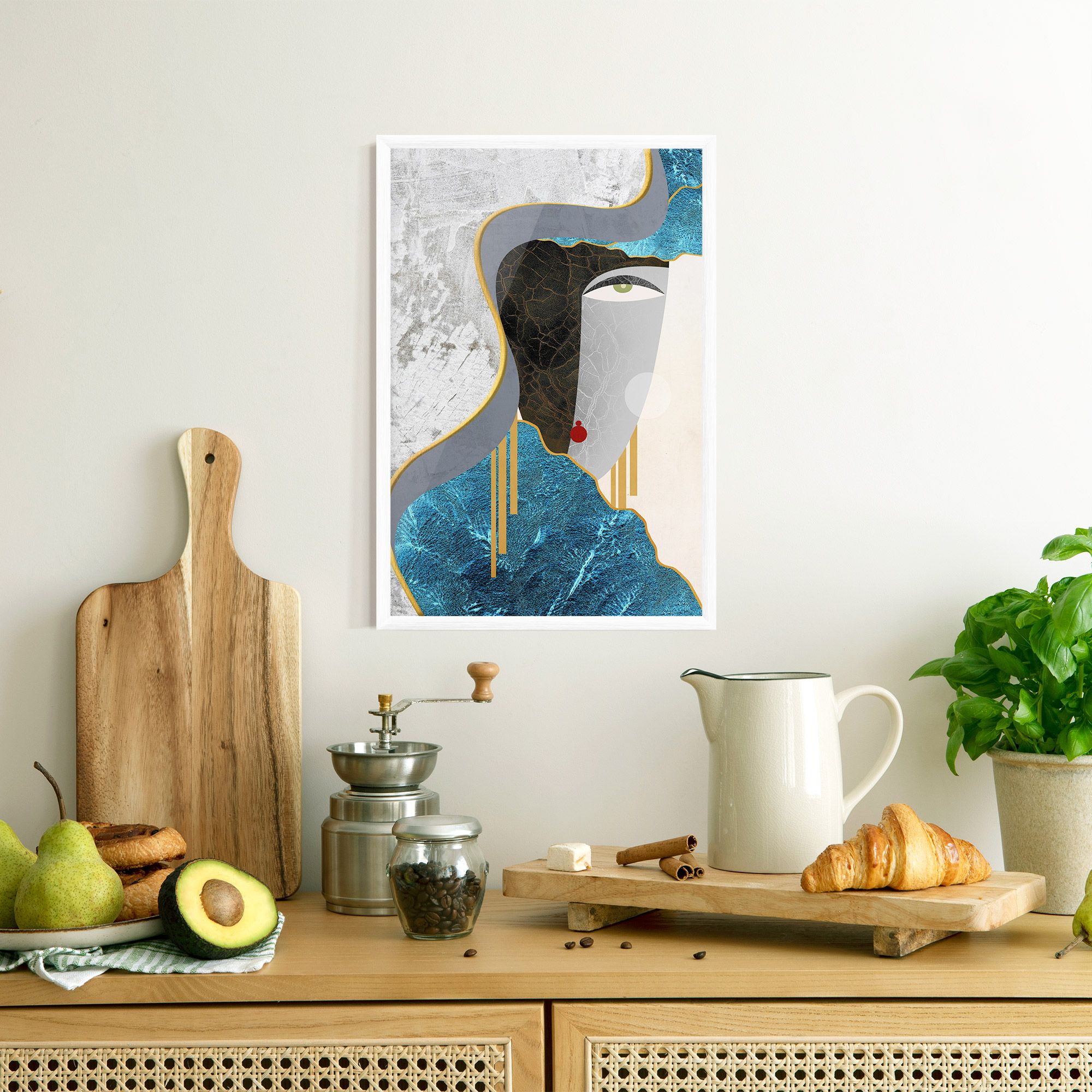 Abstract Blue Face mockup 8