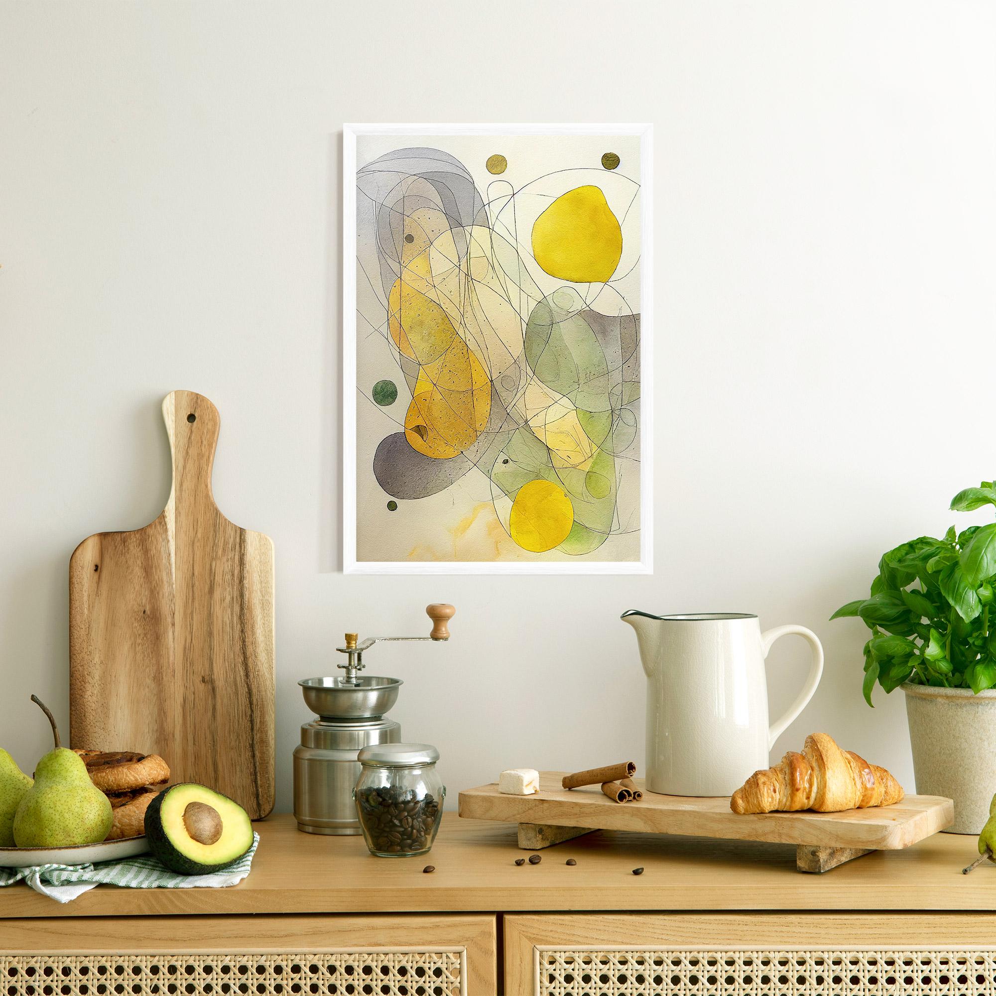 Gerahmte Poster Abstract Lemons mockup 8