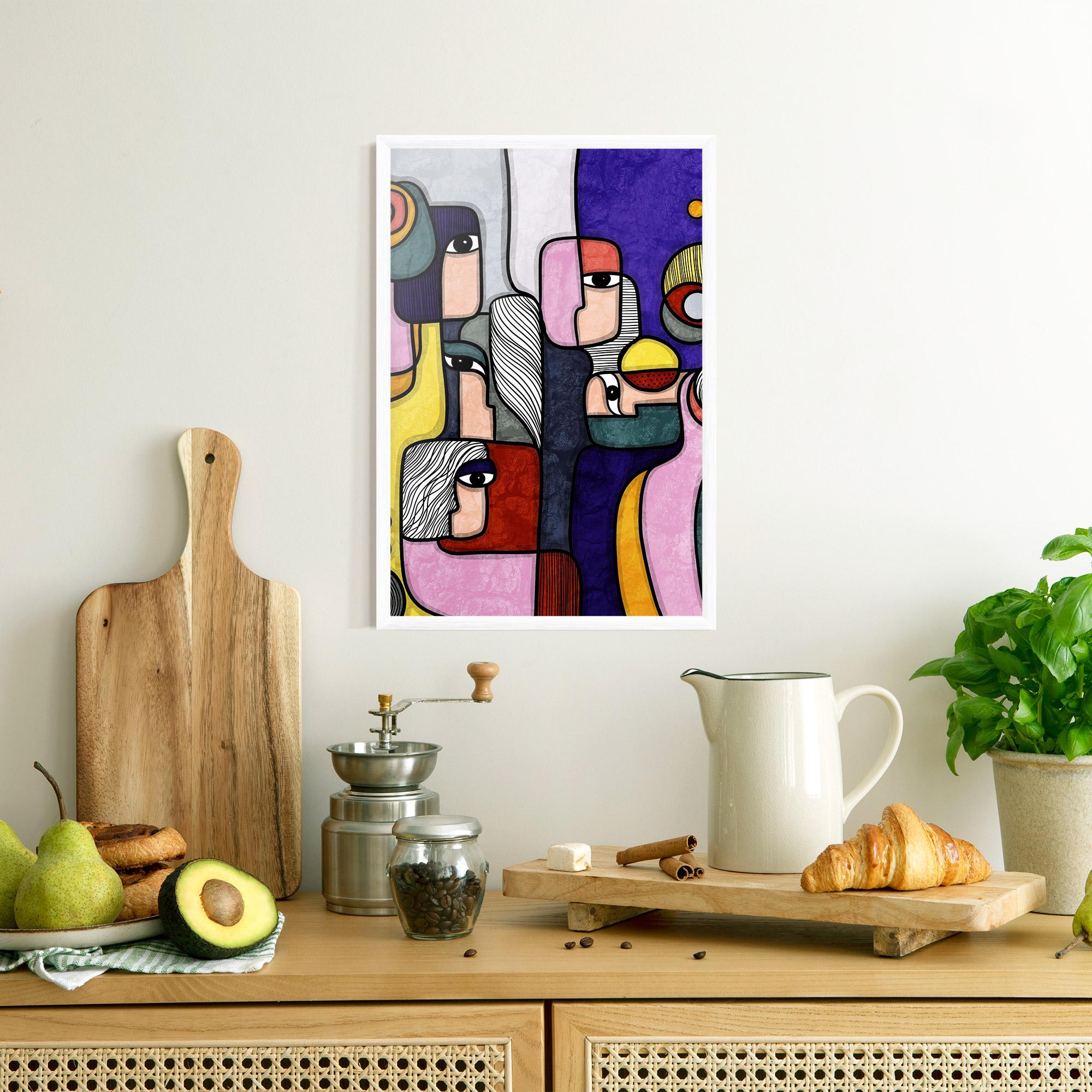 Gerahmte Poster Abstract Looking Eyes mockup 8