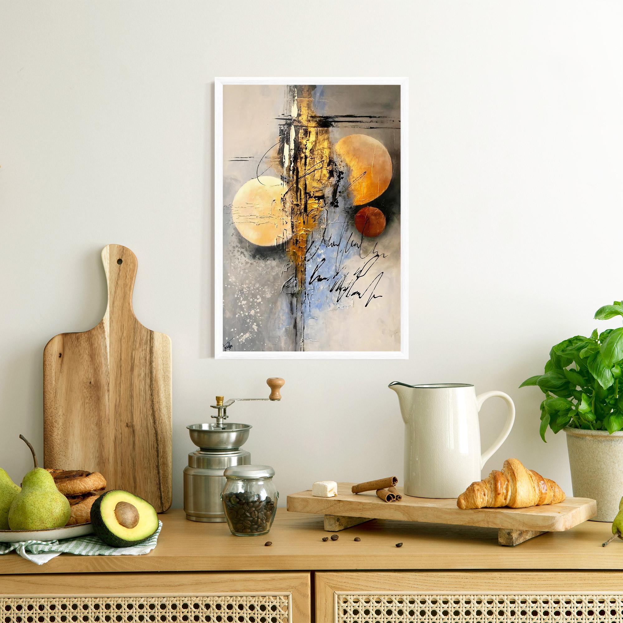 Gerahmte Poster Abstract Moons mockup 8