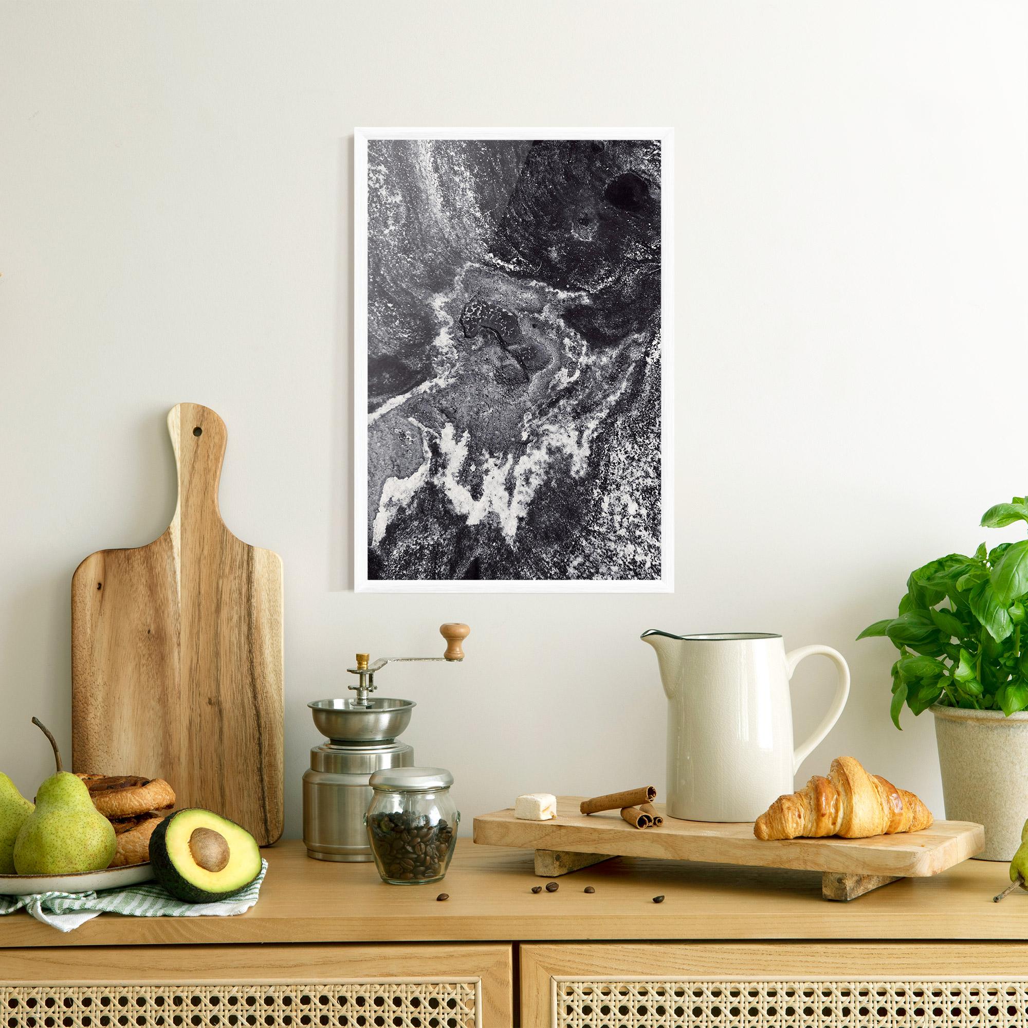 Gerahmte Poster Black And White Abstract mockup 8