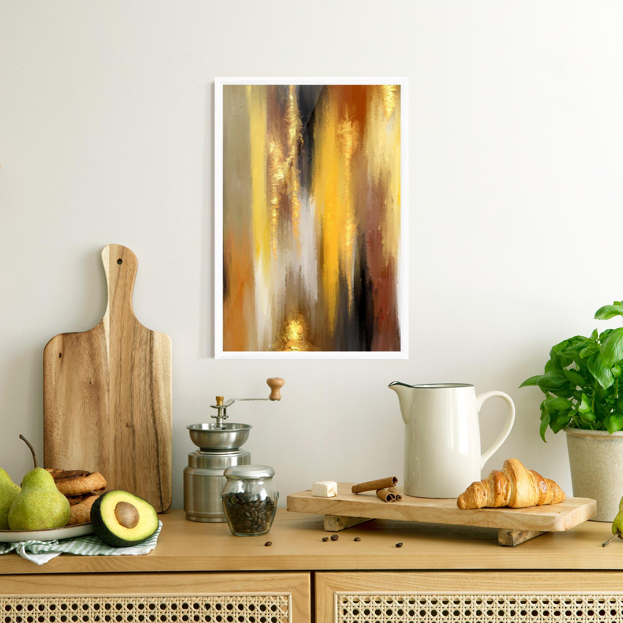 Gerahmte Poster Golden Brown Art mockup 8