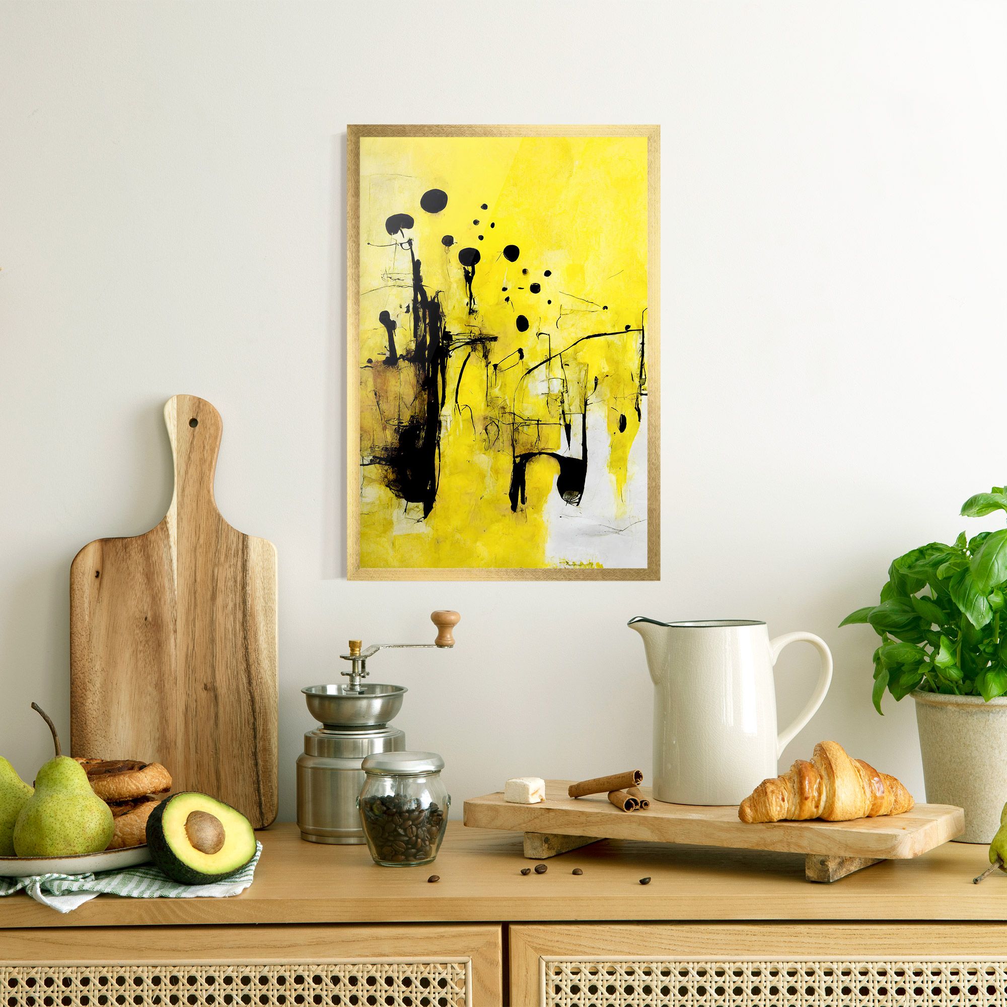 Abstract Black Yellow mockup 8