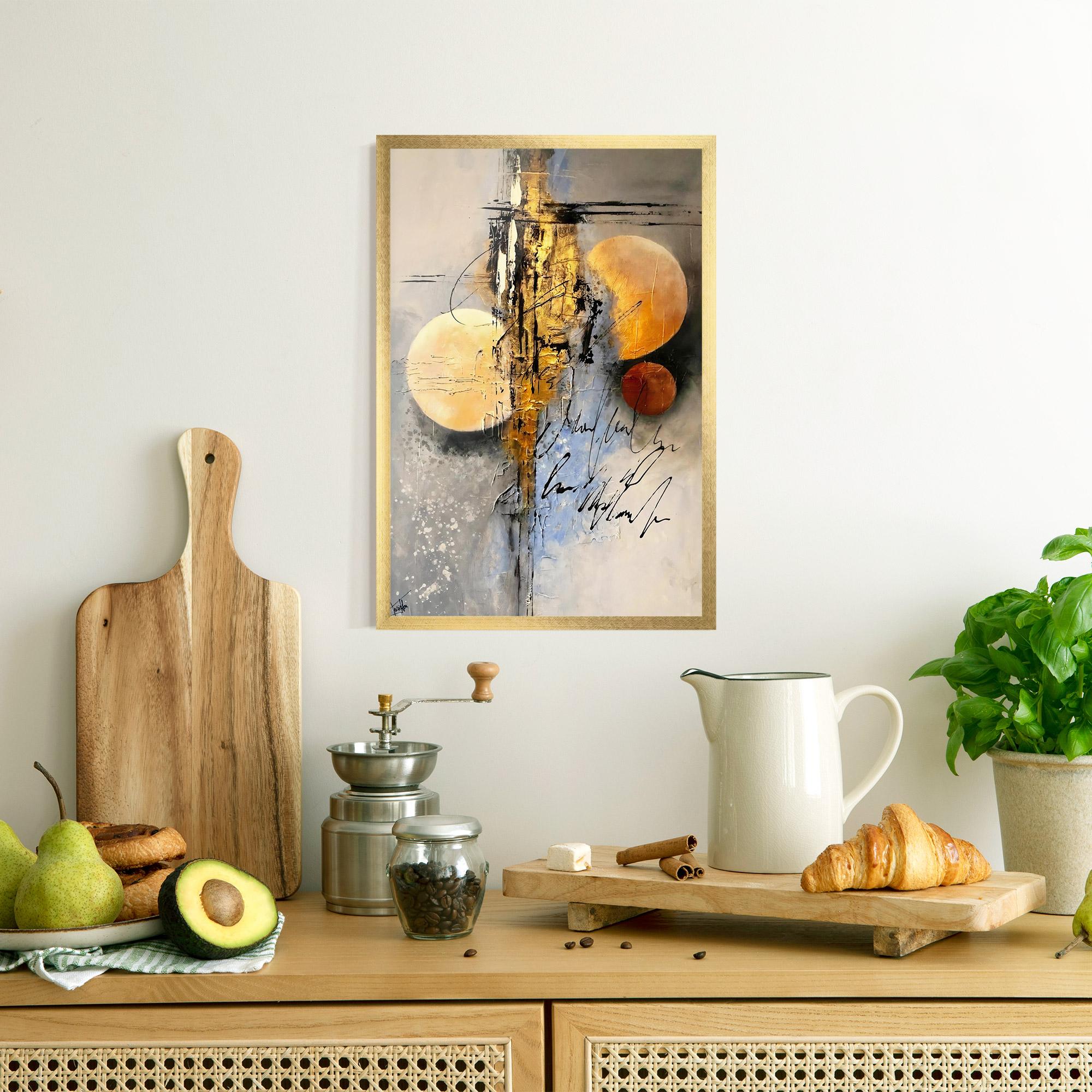 Gerahmte Poster Abstract Moons mockup 8